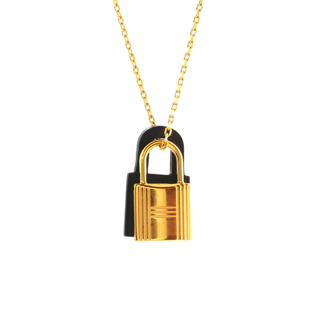O'Kelly Pendant Necklace Metal and Leather Small