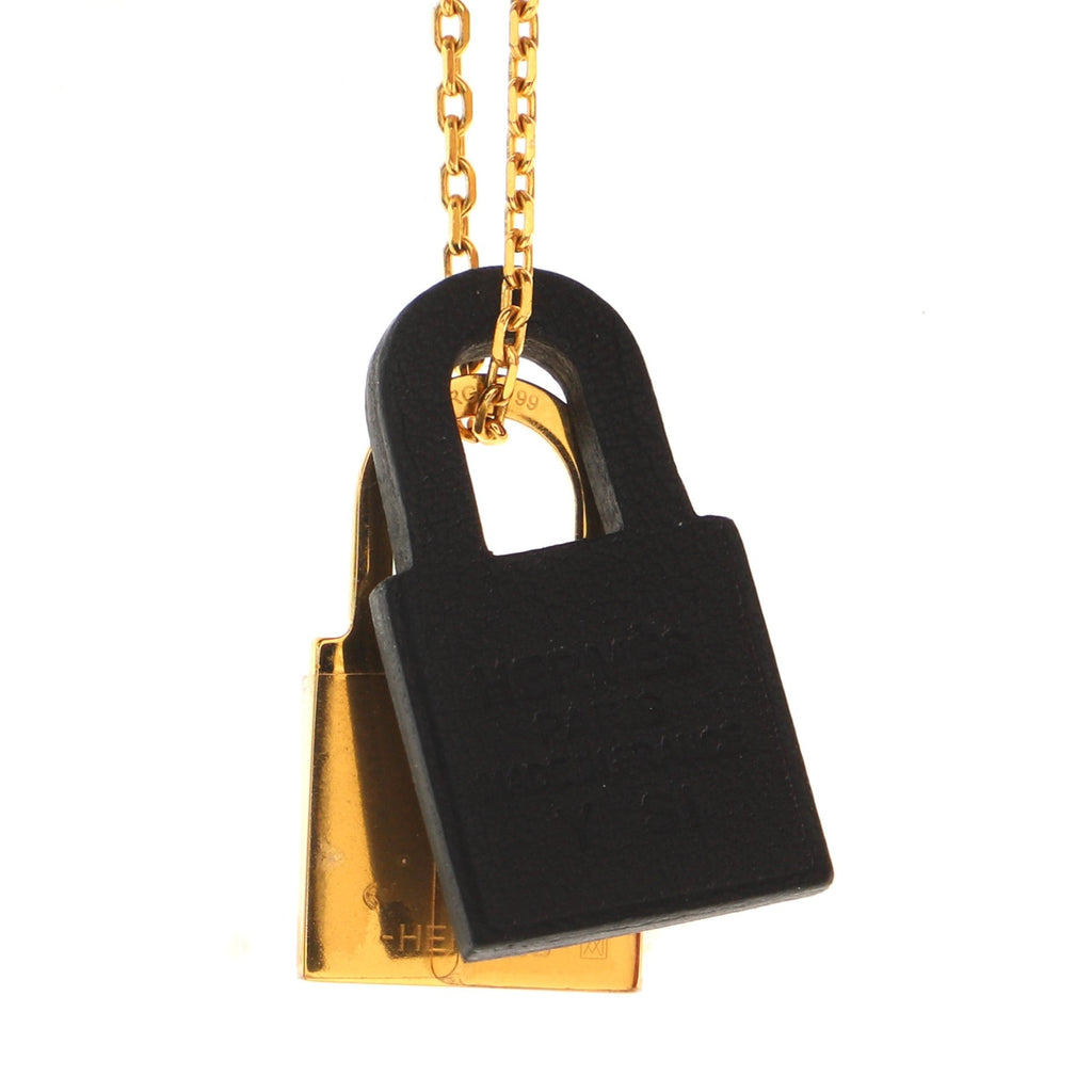 O'Kelly Pendant Necklace Metal and Leather Small