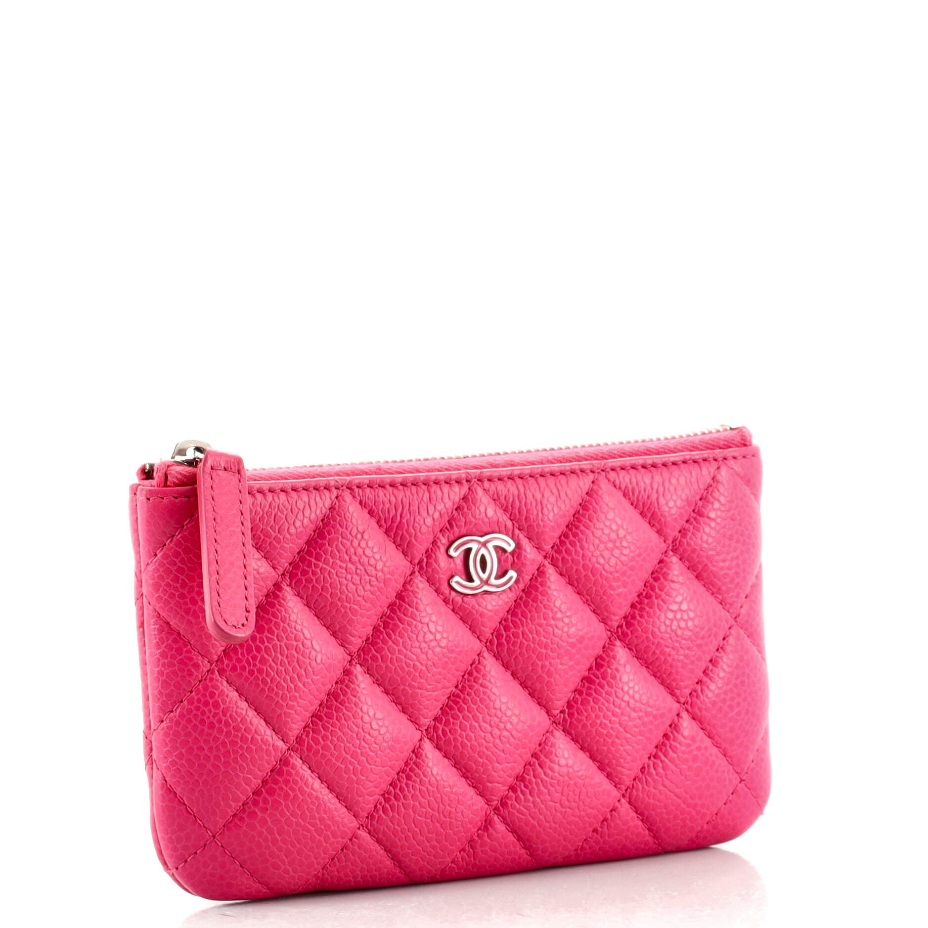 Classic O Case Pouch Quilted Caviar Mini