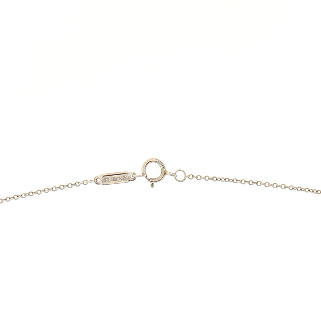 Paper Flowers Pendant Necklace Platinum with Pave Diamonds Small
