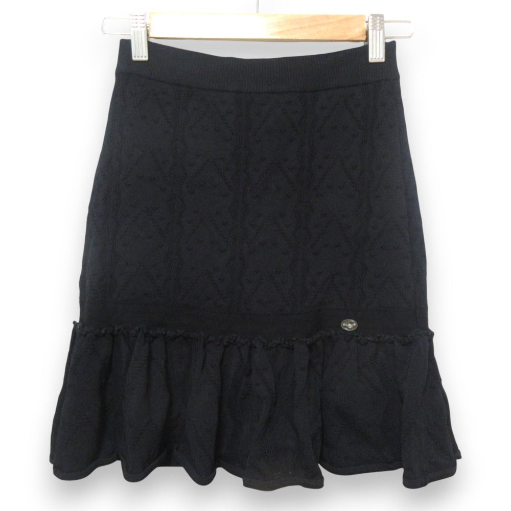 Chanel Flare Knit Mini Skirt