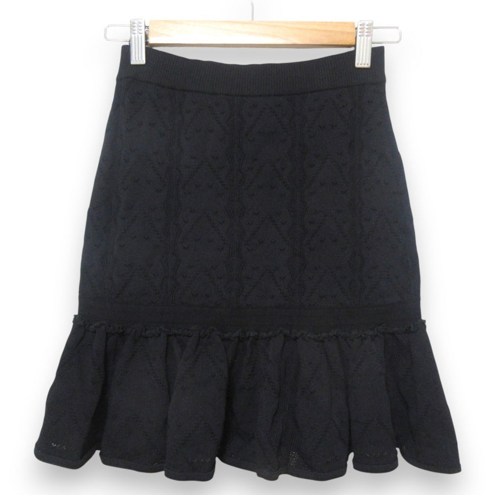 Chanel Flare Knit Mini Skirt