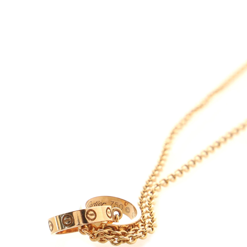 Love Interlocking Necklace 18K Rose Gold