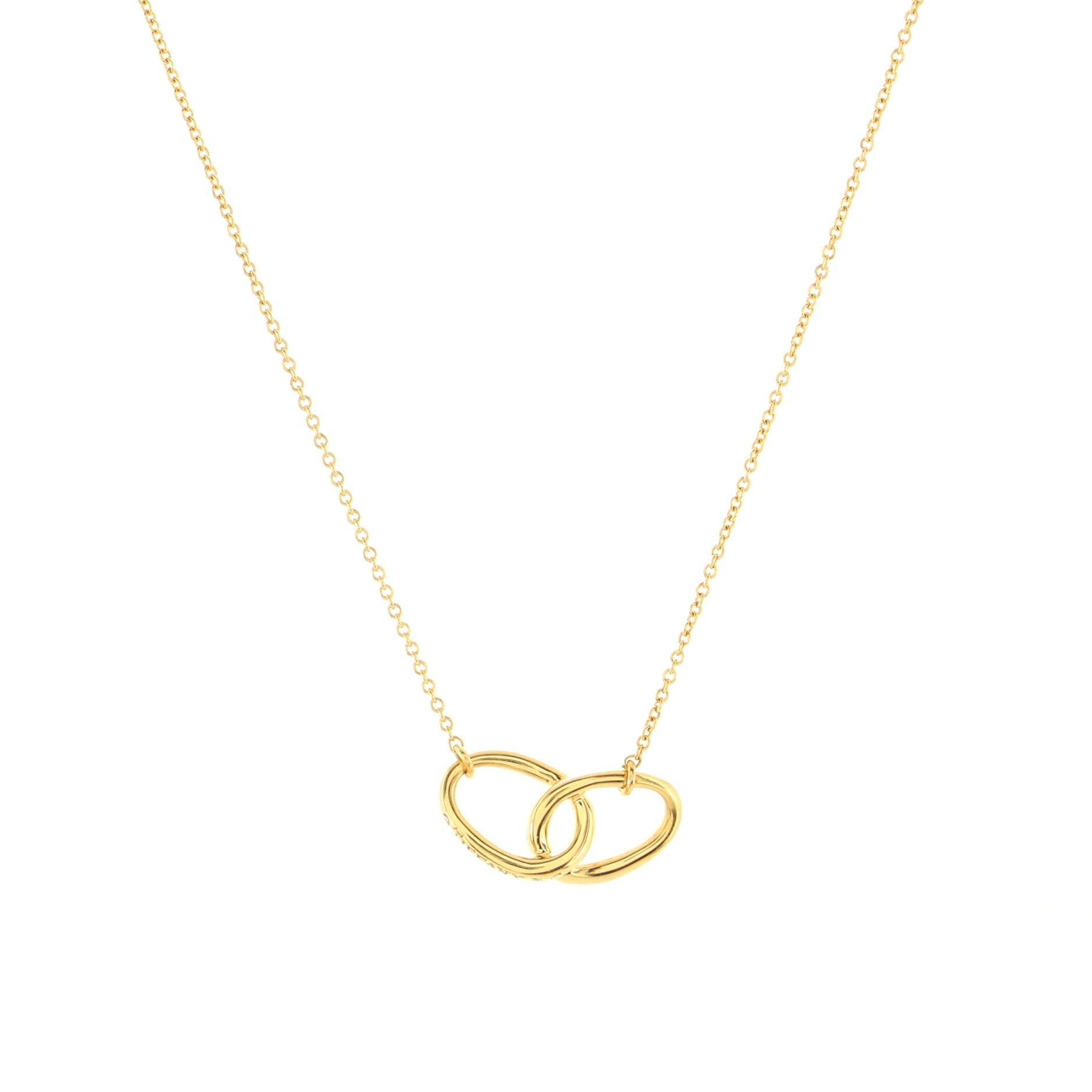 Infinity Pendant Necklace 18K Yellow Gold