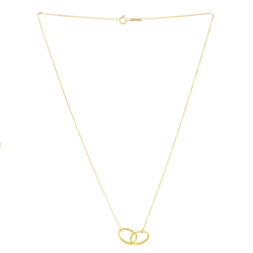 Infinity Pendant Necklace 18K Yellow Gold