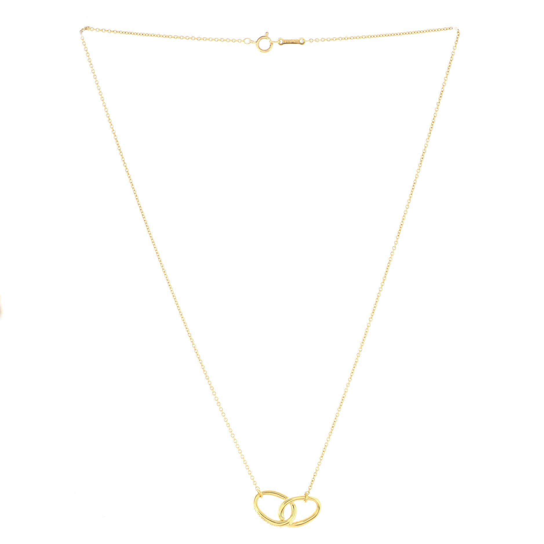 Infinity Pendant Necklace 18K Yellow Gold