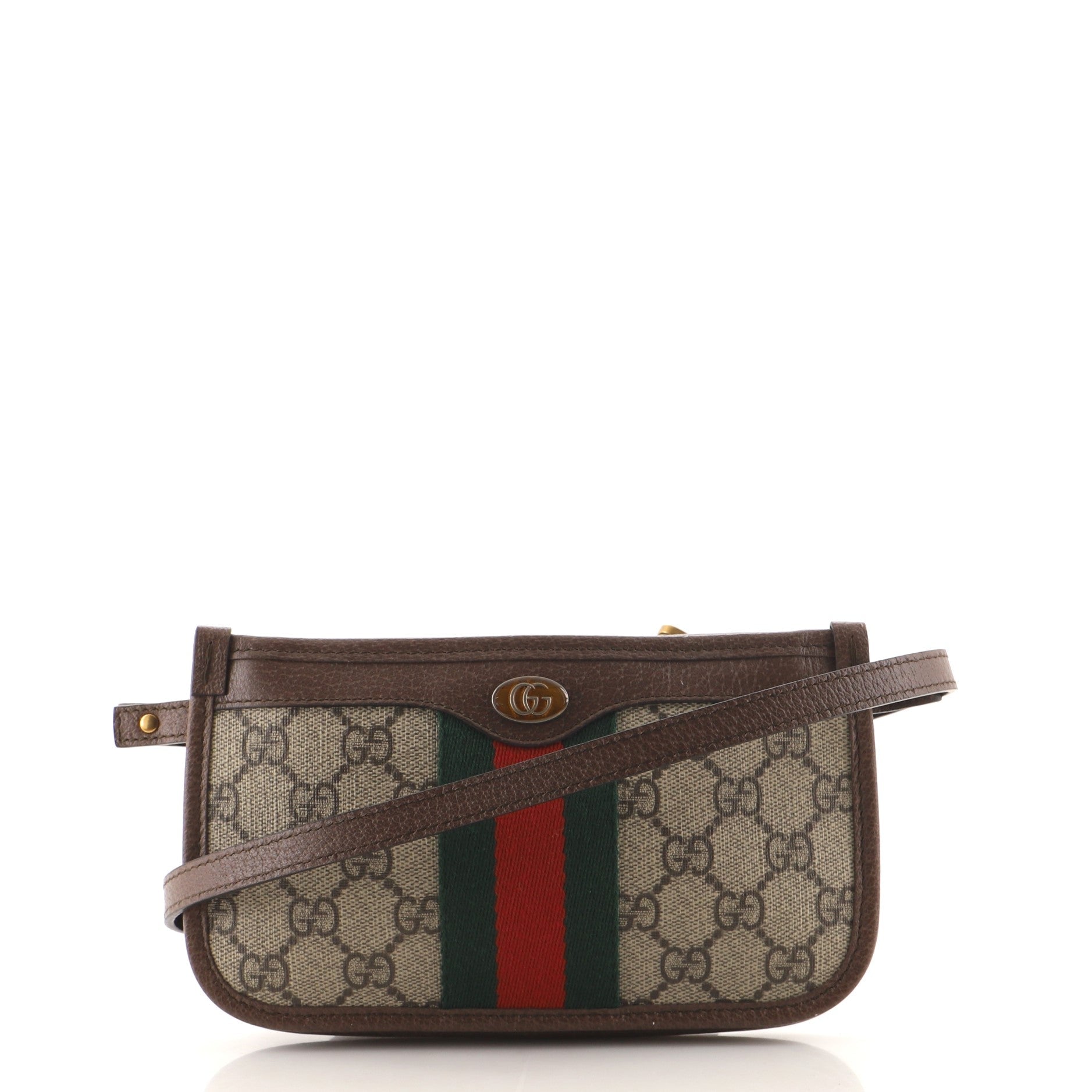 Ophidia Triple Flat Crossbody Bag GG Coated Canvas Mini