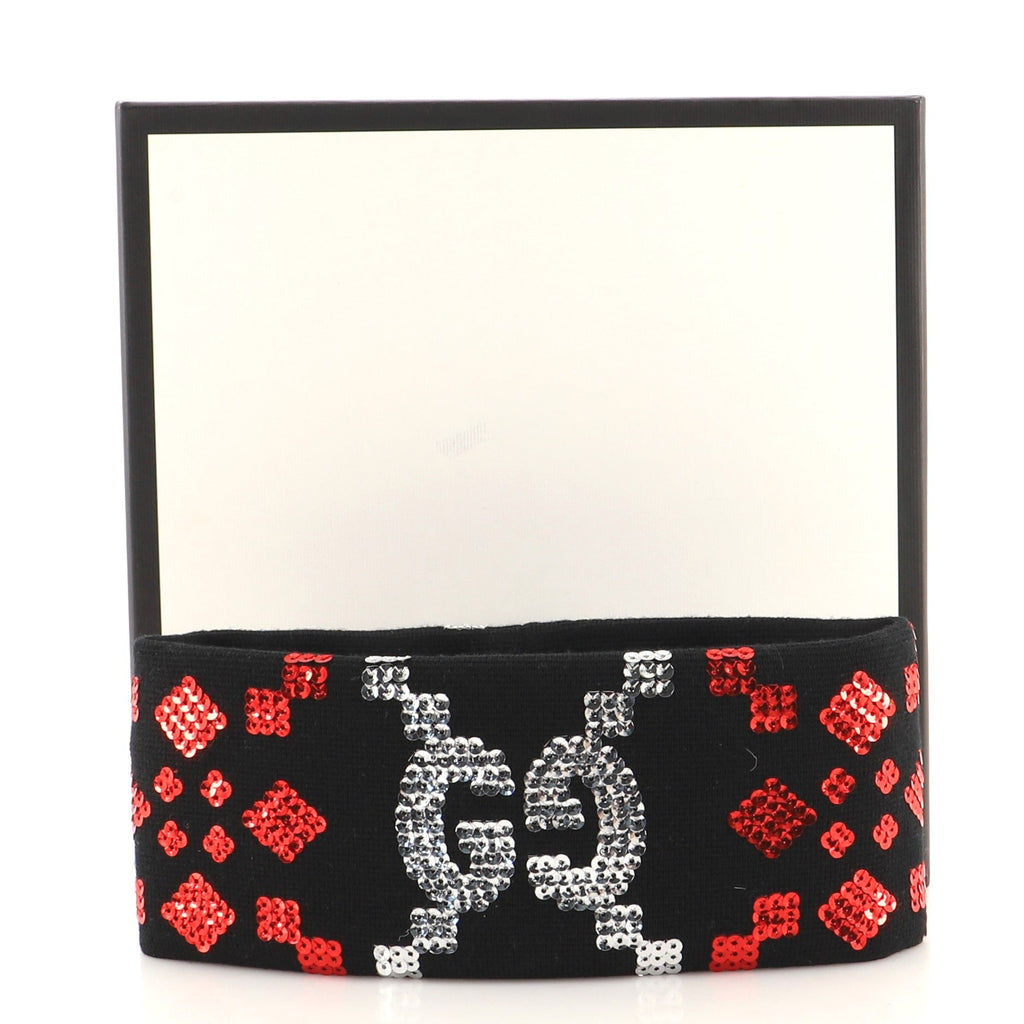 GG Headband Wool with Sequins XXL