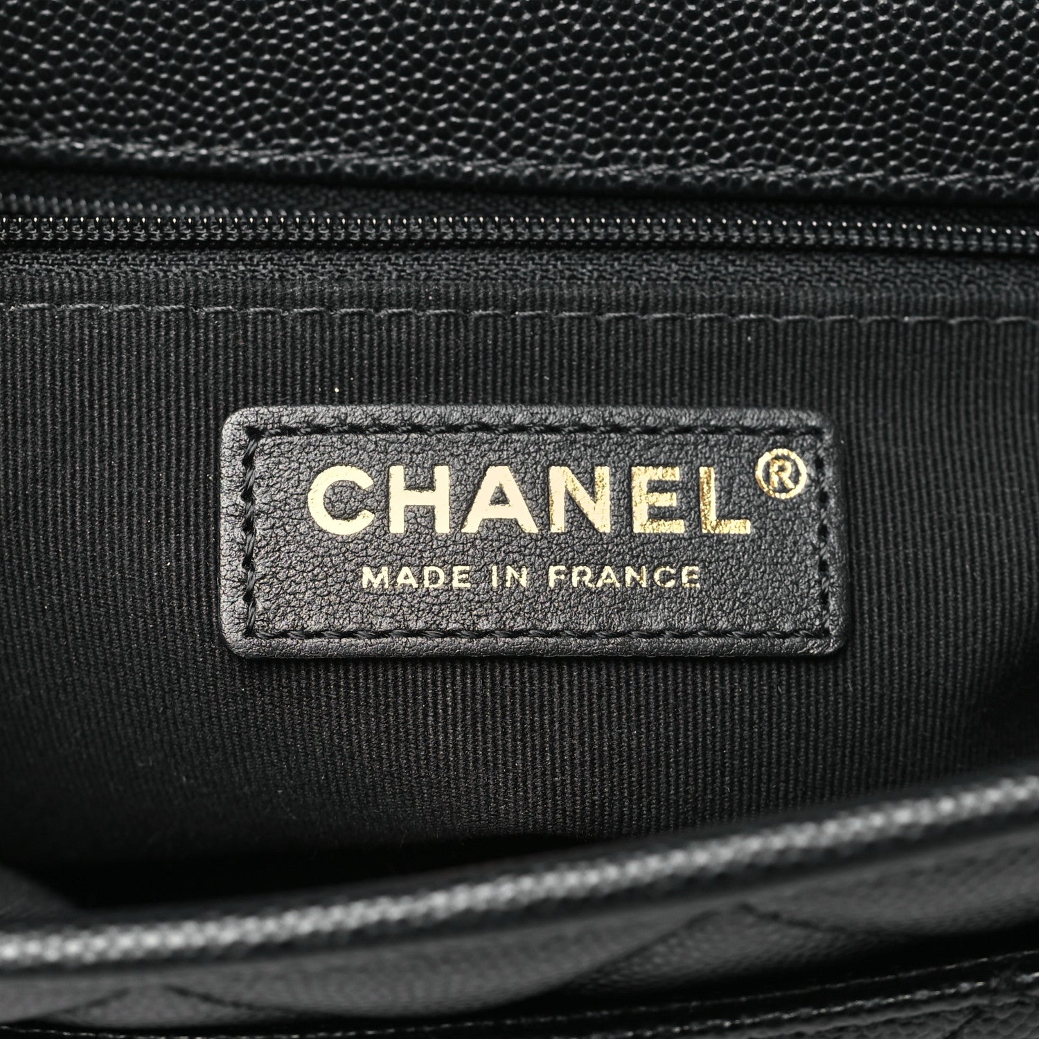 Caviar Quilted School Memory Small Top Handle Flap Black