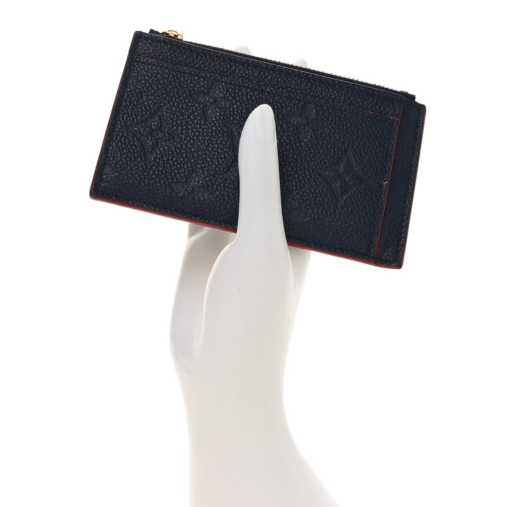 Empreinte Blooming Flowers Zipped  Holder Marine Rouge