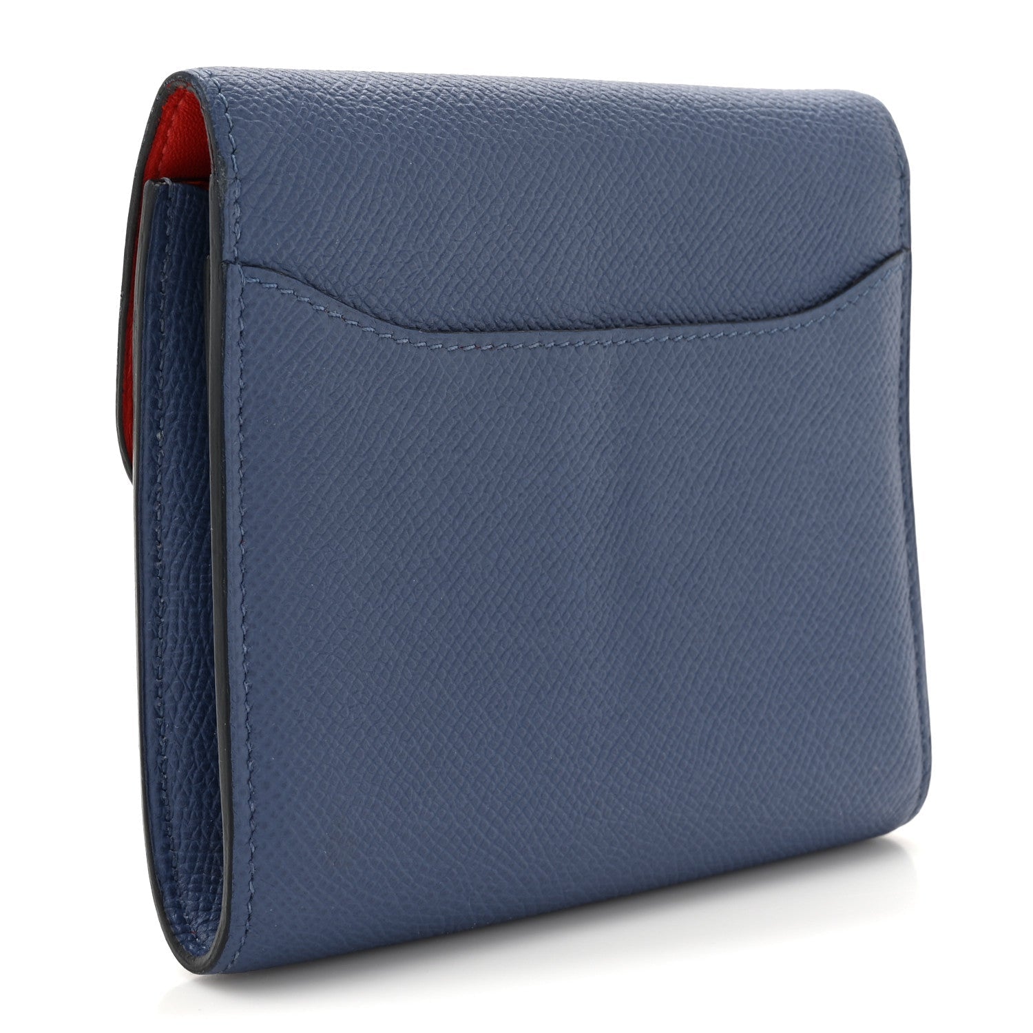 Epsom Verso Constance Short Wallet Bleu Brighton Rouge Pivoine