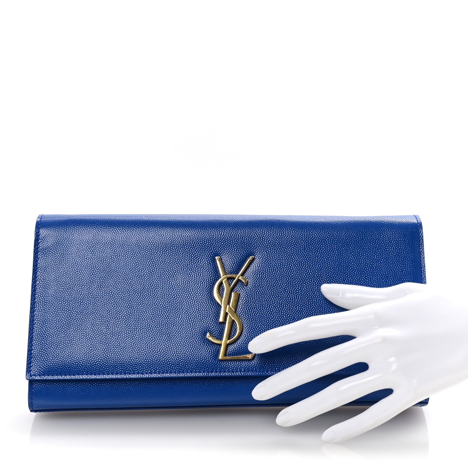 Patent Grain De Poudre Classic Monogram Cassandre Clutch Blue Majorelle