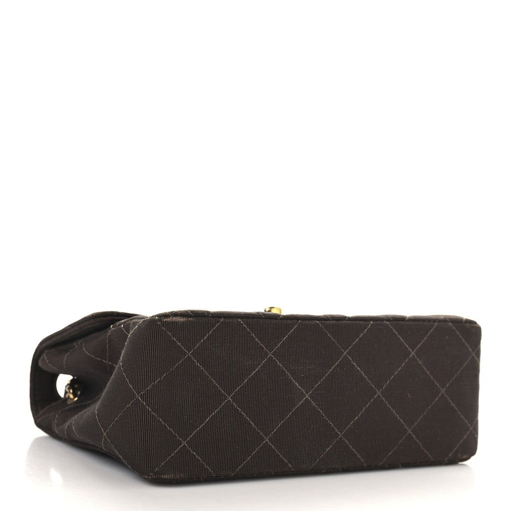 Grosgrain Quilted Mini Square Flap Brown