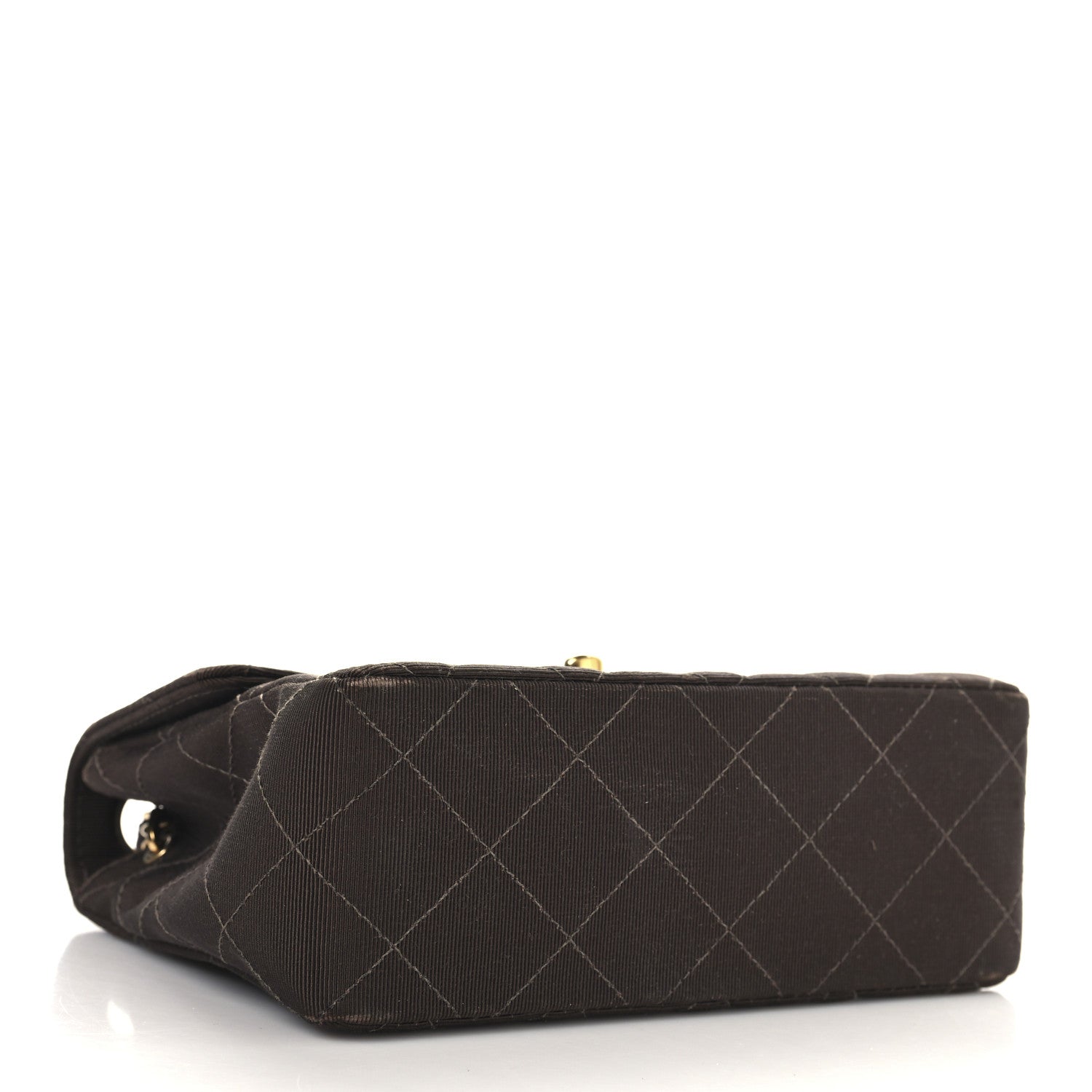 Grosgrain Quilted Mini Square Flap Brown