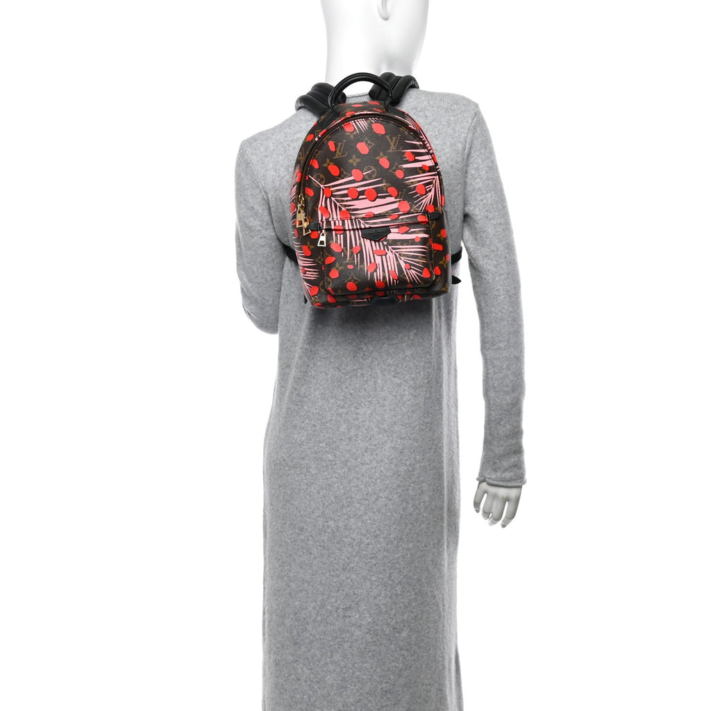 Monogram Jungle Dots Palm Springs Backpack PM Sugar Pink Poppy