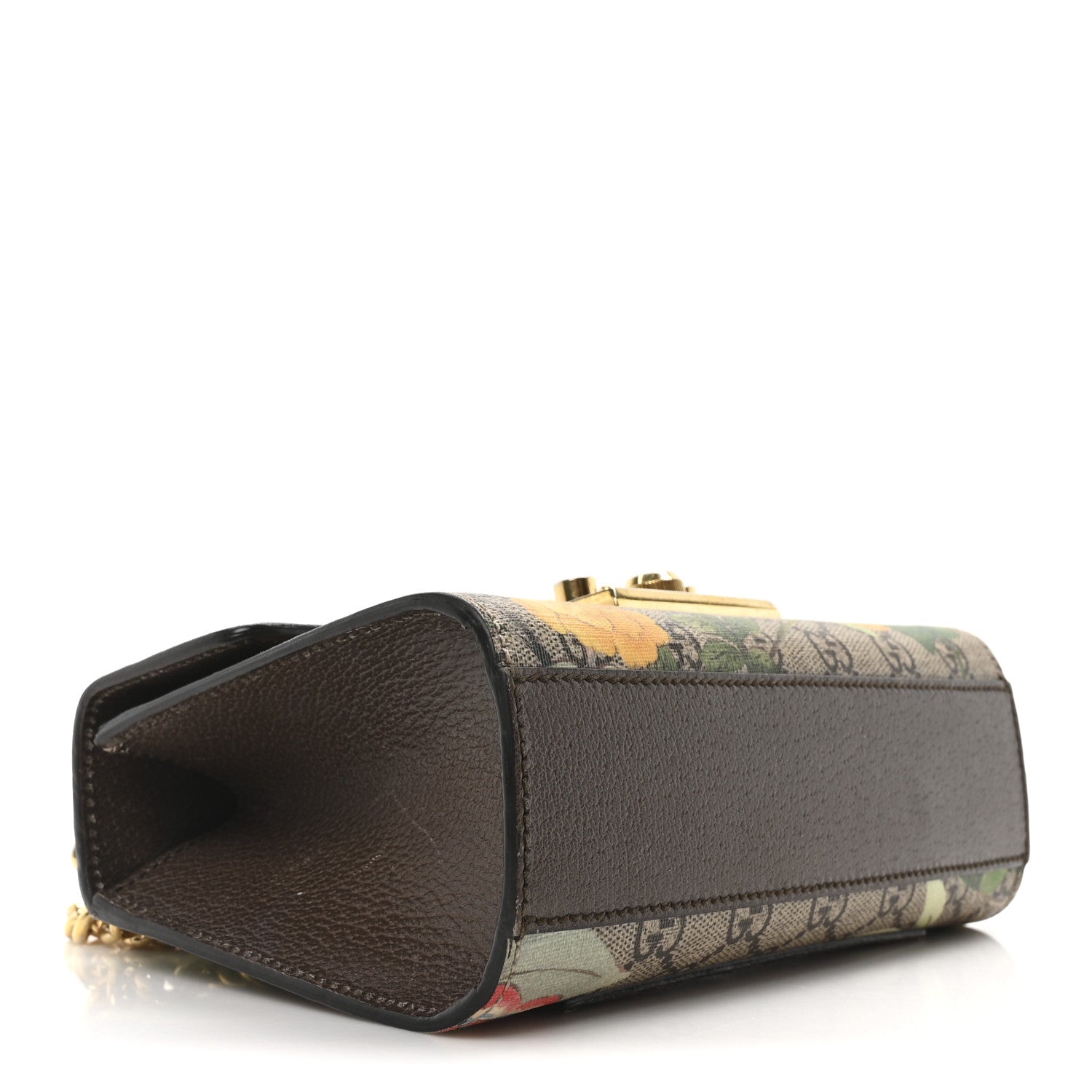 GG Supreme Monogram Tian Small Padlock Shoulder Bag Beige Multicolor New Acero