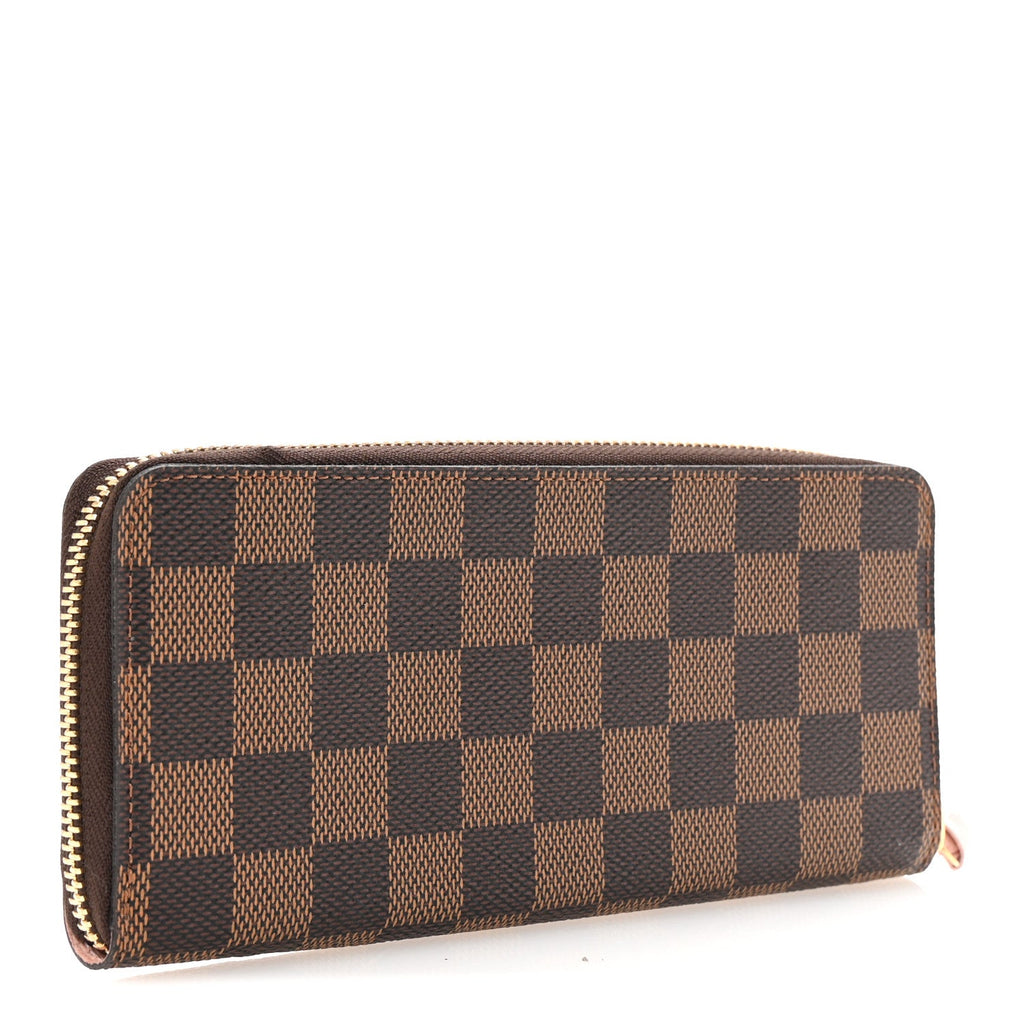 Damier Ebene Clemence Wallet Rose Ballerine
