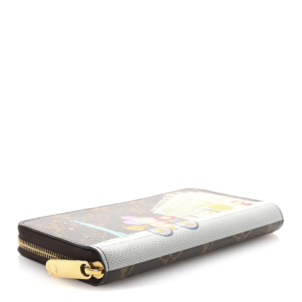 Monogram 2022 Christmas Animation Paris Zippy Wallet Pink