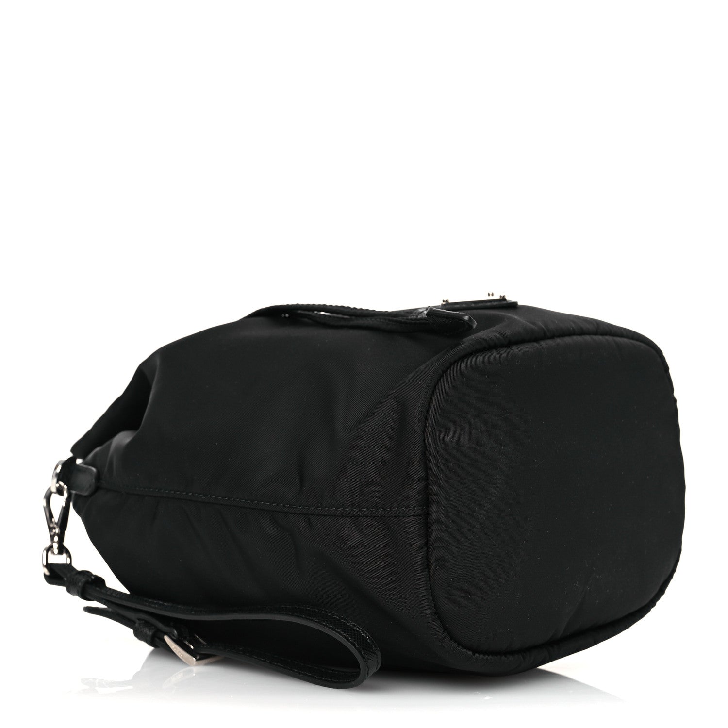 Re-Nylon Vela Drawstring Wristlet Pouch Black