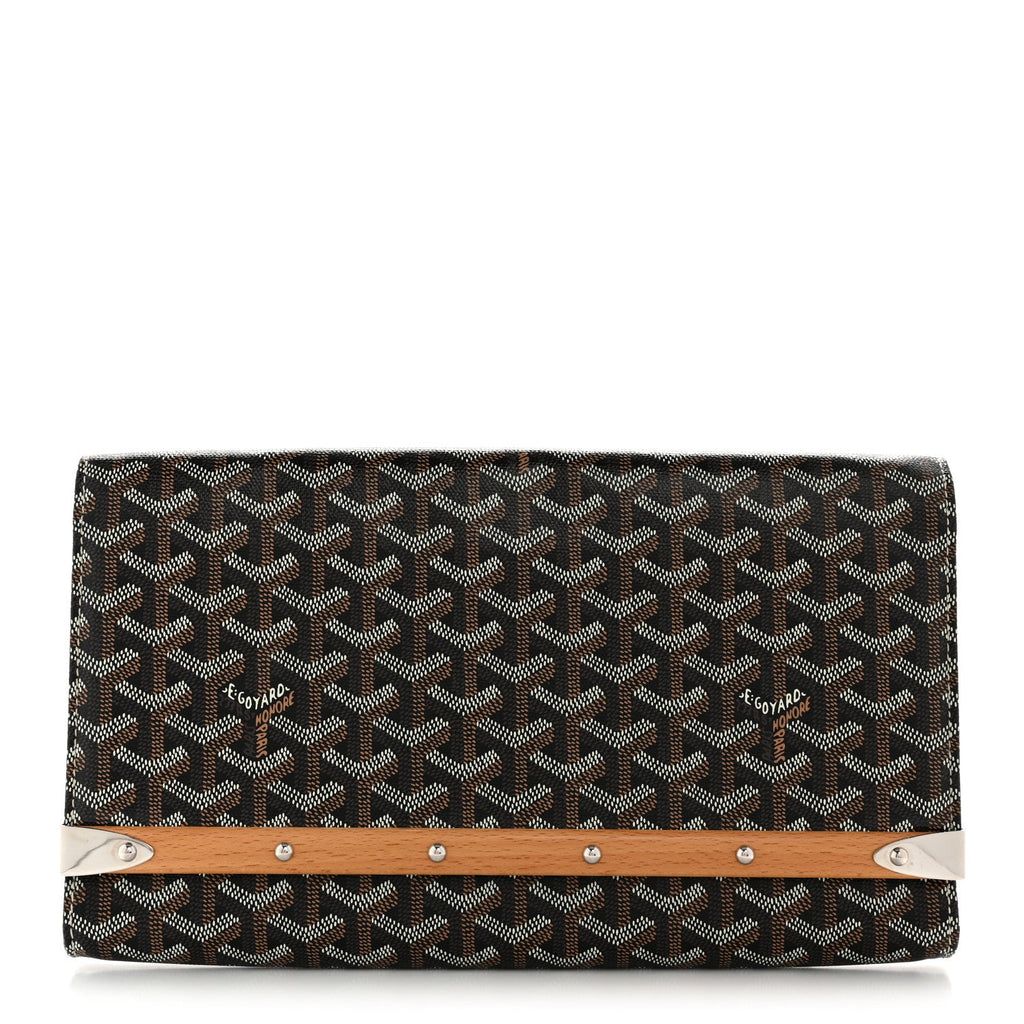 Goyardine Monte Carlo Bois Clutch Black