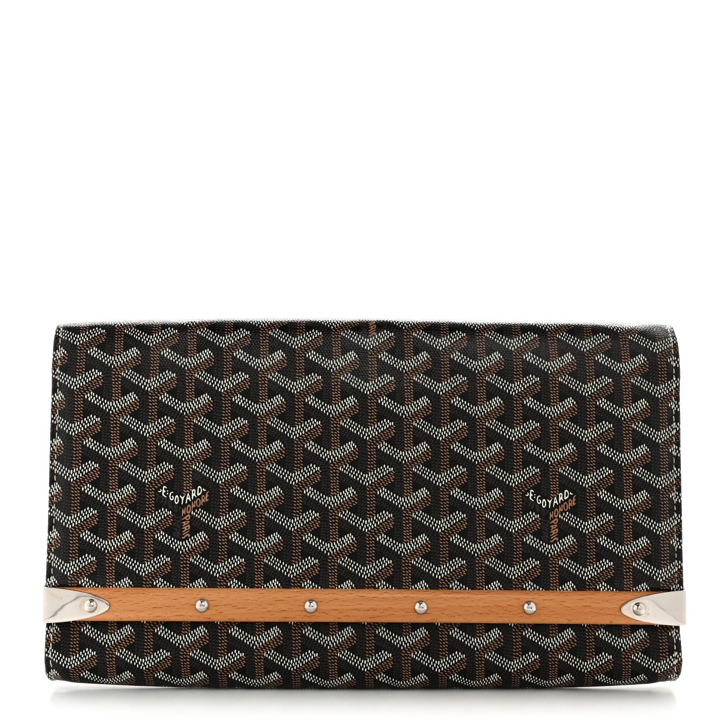 Goyardine Monte Carlo Bois Clutch Black