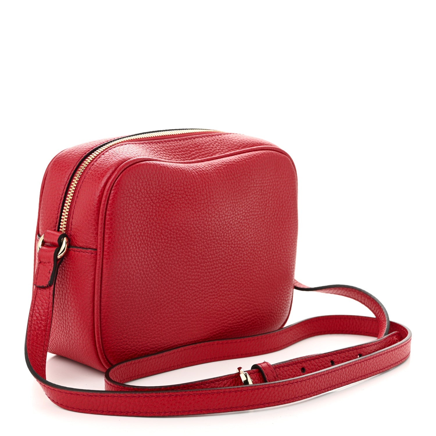Pebbled Calfskin Small Soho Disco Bag Tabasco Red