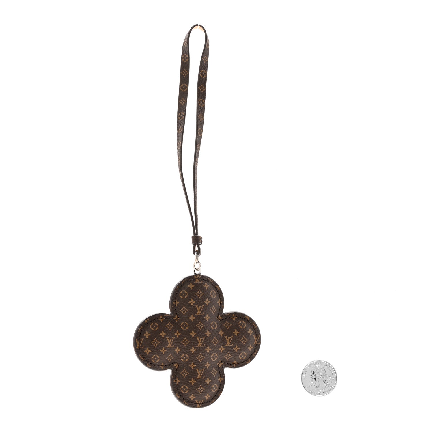 Calfskin Monogram Vivienne Strap Bag Charm Light Blue