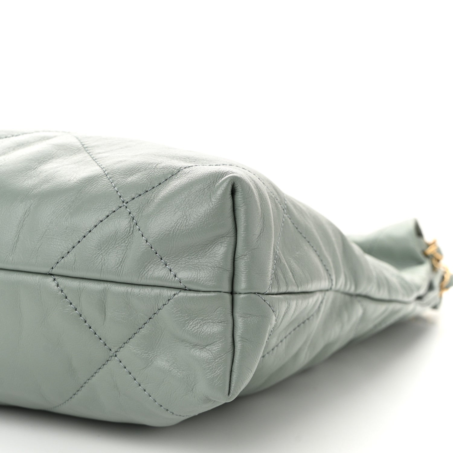 Shiny Calfskin Quilted Small Chanel 22 Grey