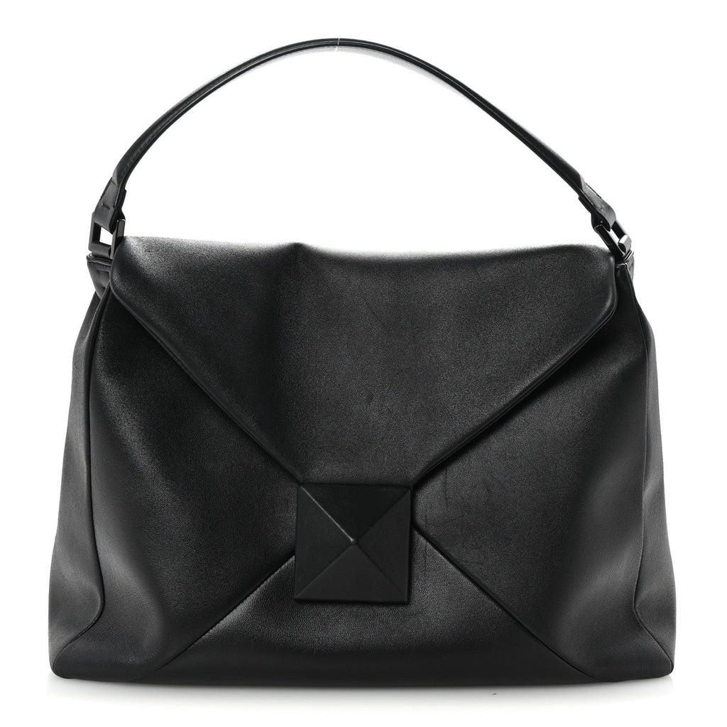 Nappa Monochrome One Stud Hobo Black