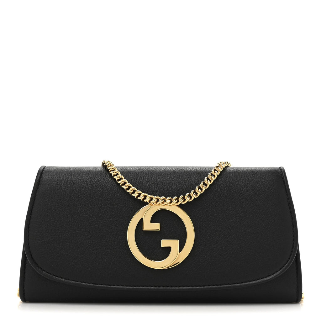 Roxy Calfskin Blondie Continental Chain Wallet Black