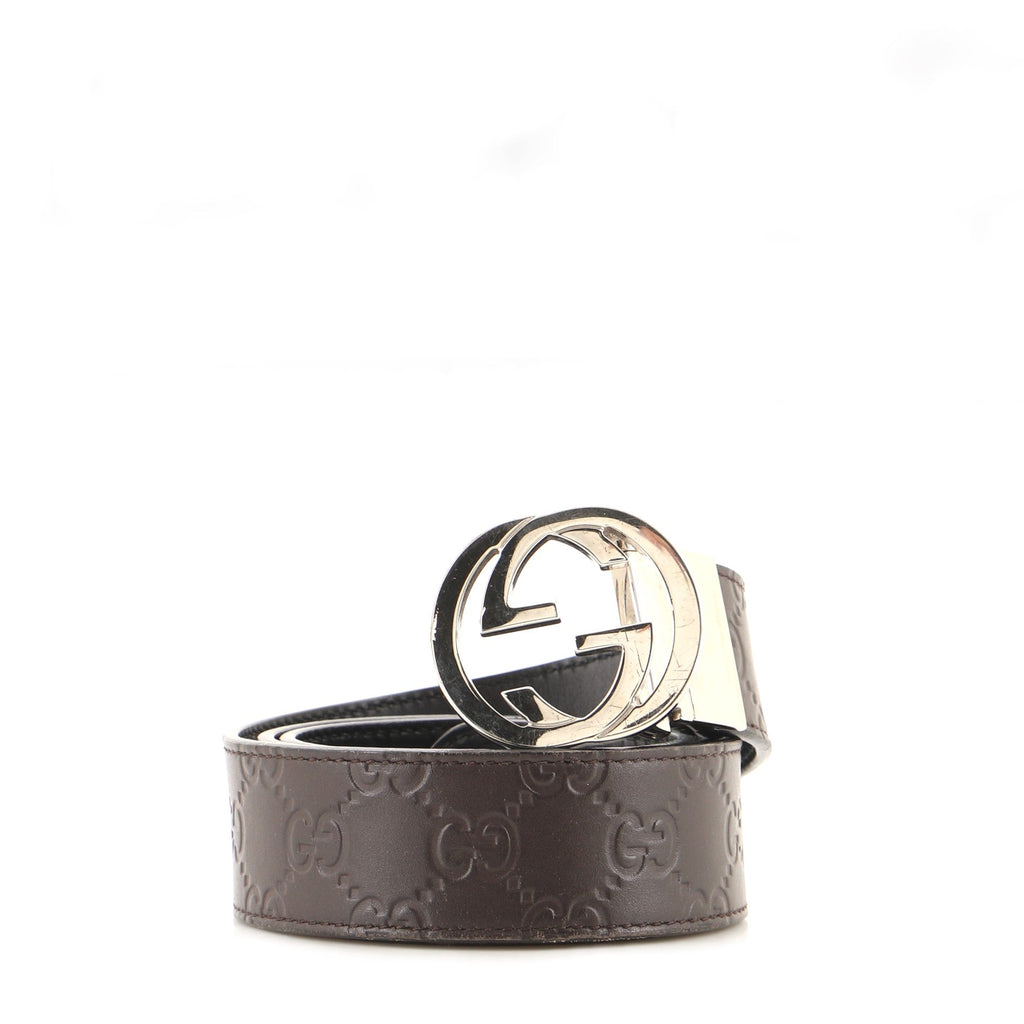 Interlocking G Belt Guccissima Leather Wide 85