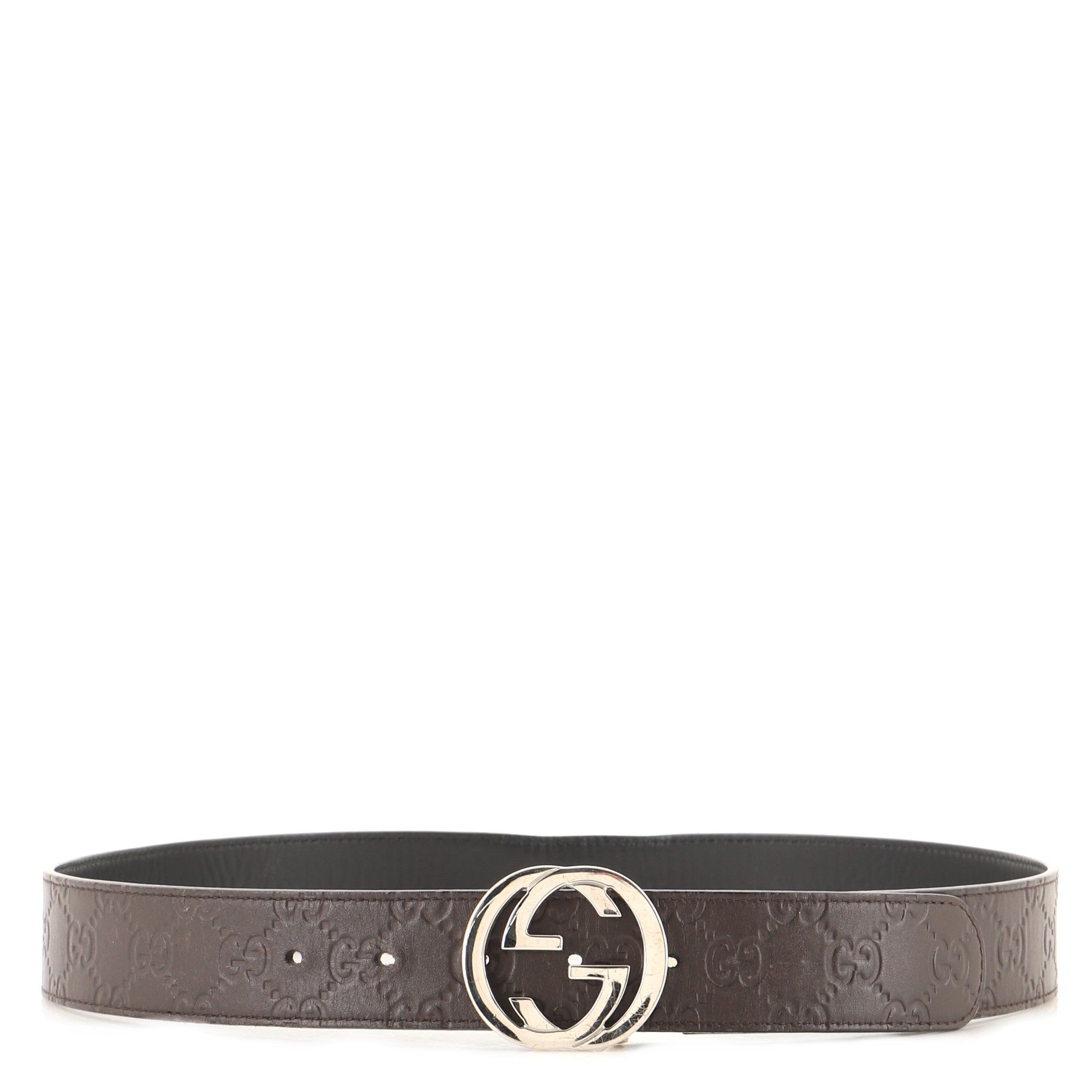 Interlocking G Belt Guccissima Leather Wide 85