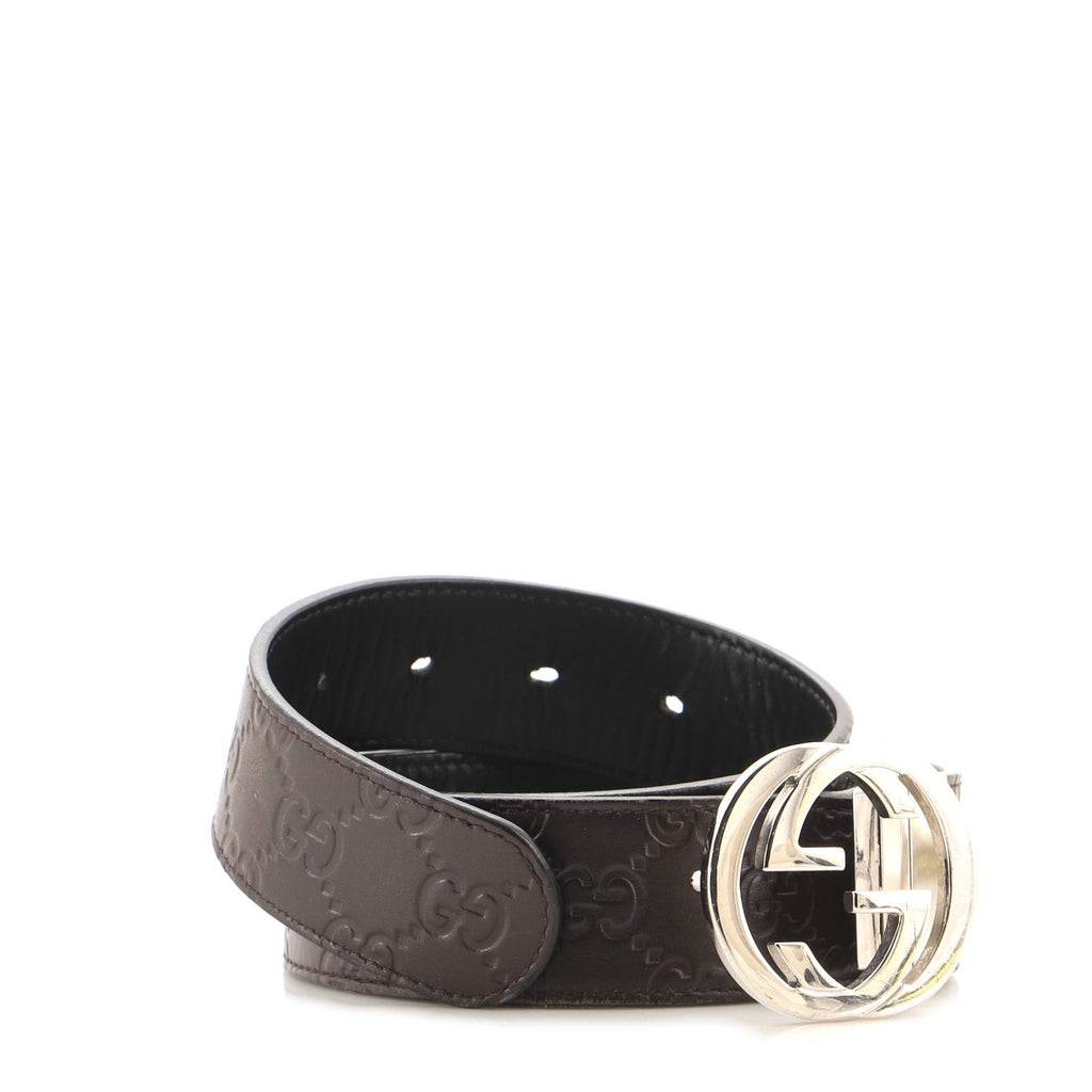 Interlocking G Belt Guccissima Leather Wide 85