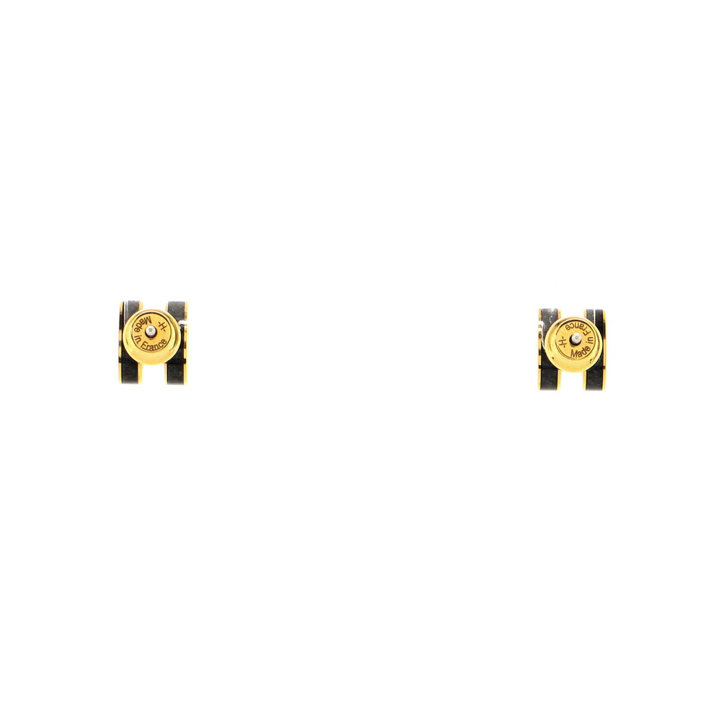 Pop H Stud Earrings Metal and Enamel Mini