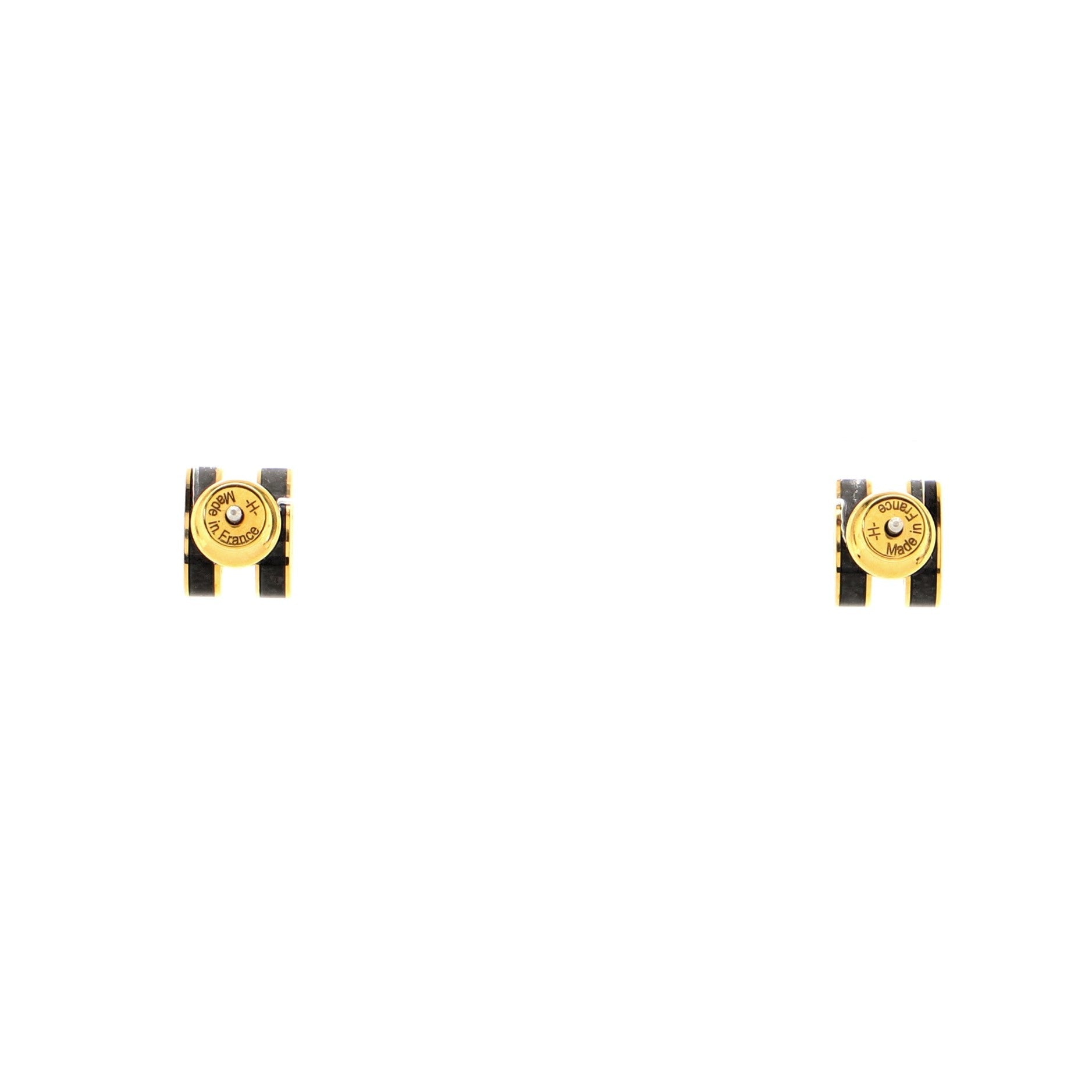 Pop H Stud Earrings Metal and Enamel Mini