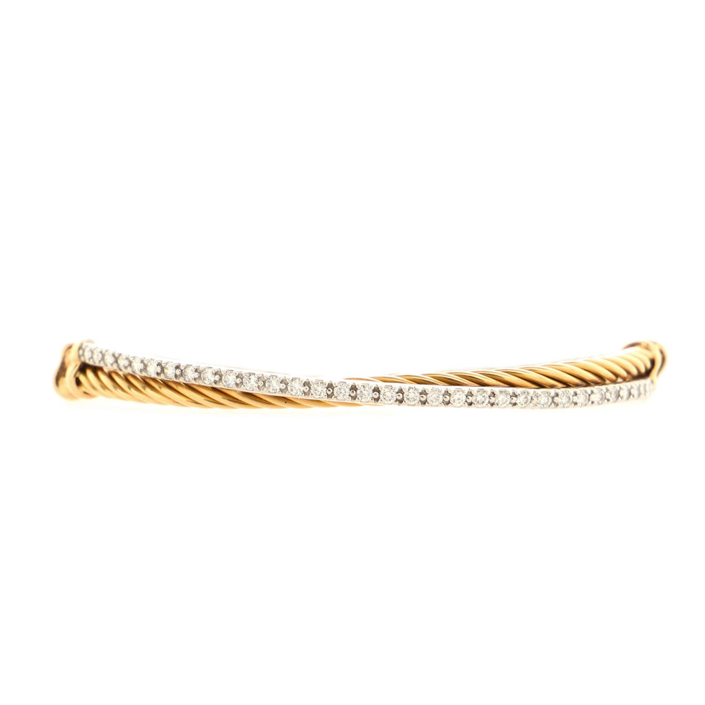 Crossover Bracelet 18K Rose Gold and 18K White Gold with Diamonds