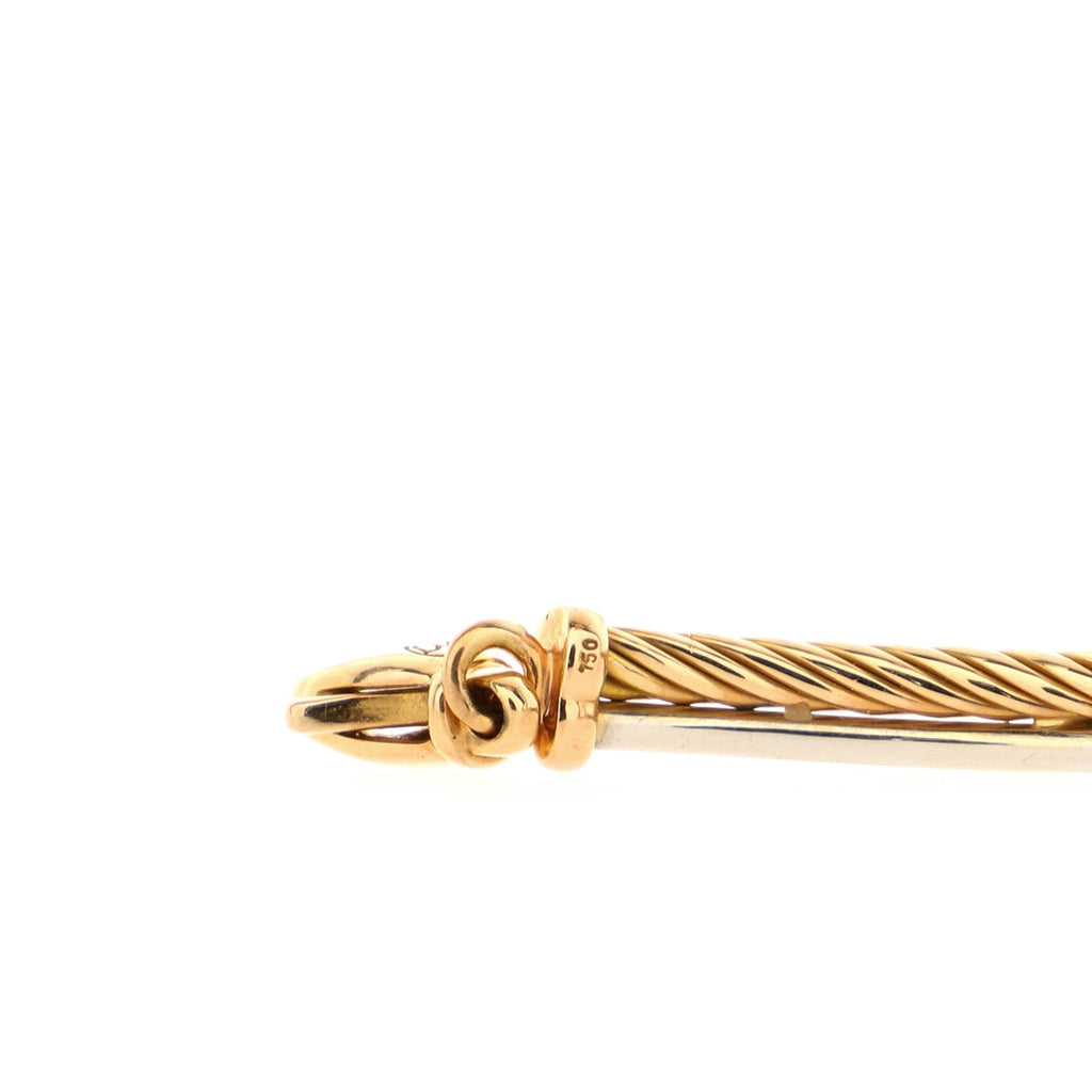 Crossover Bracelet 18K Rose Gold and 18K White Gold with Diamonds