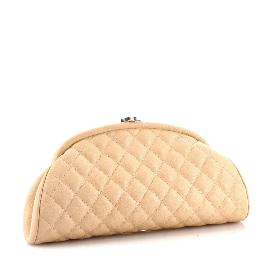 Timeless Clutch Quilted Caviar