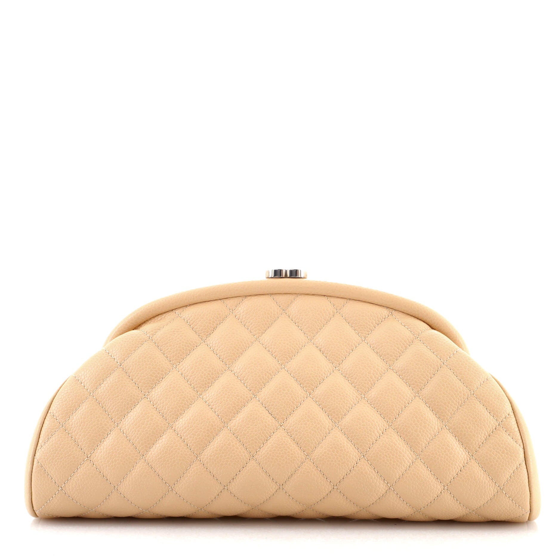 Timeless Clutch Quilted Caviar
