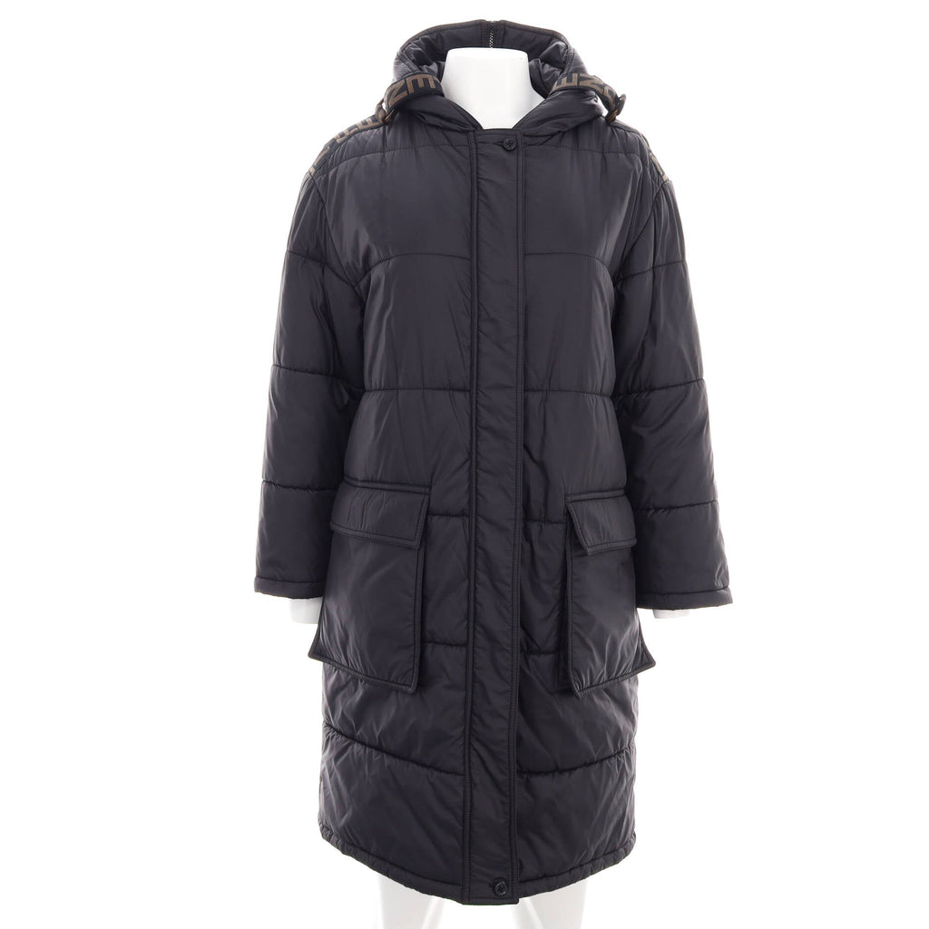 Women's Vintage Hooded Puffer Jacket Quilted Nylon with Down