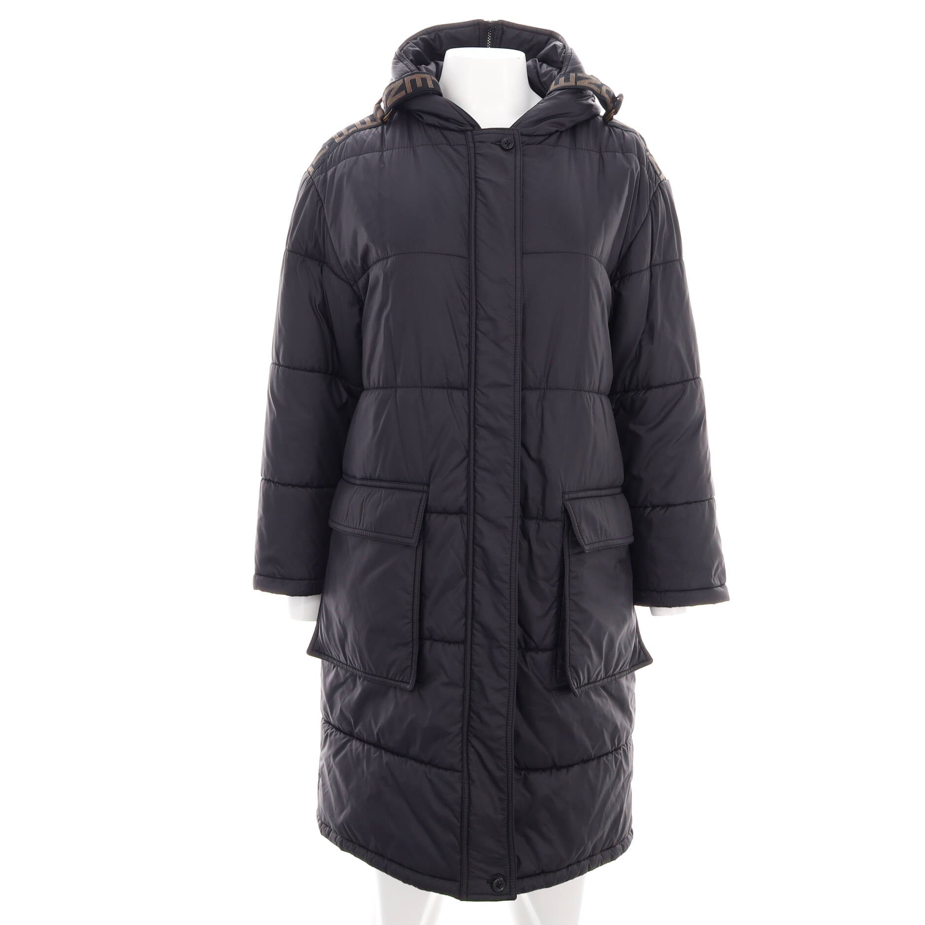 Women's Vintage Hooded Puffer Jacket Quilted Nylon with Down