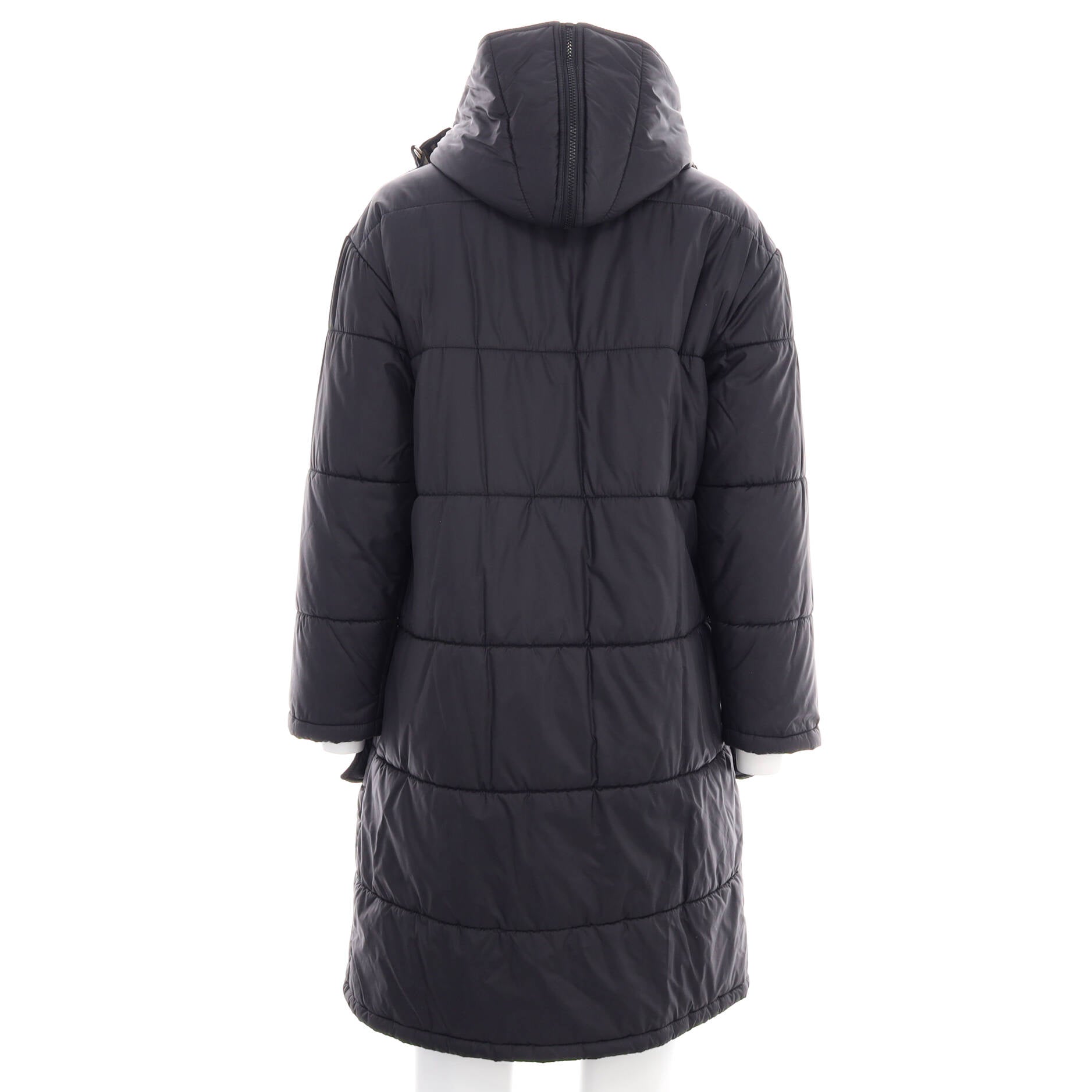 Women's Vintage Hooded Puffer Jacket Quilted Nylon with Down