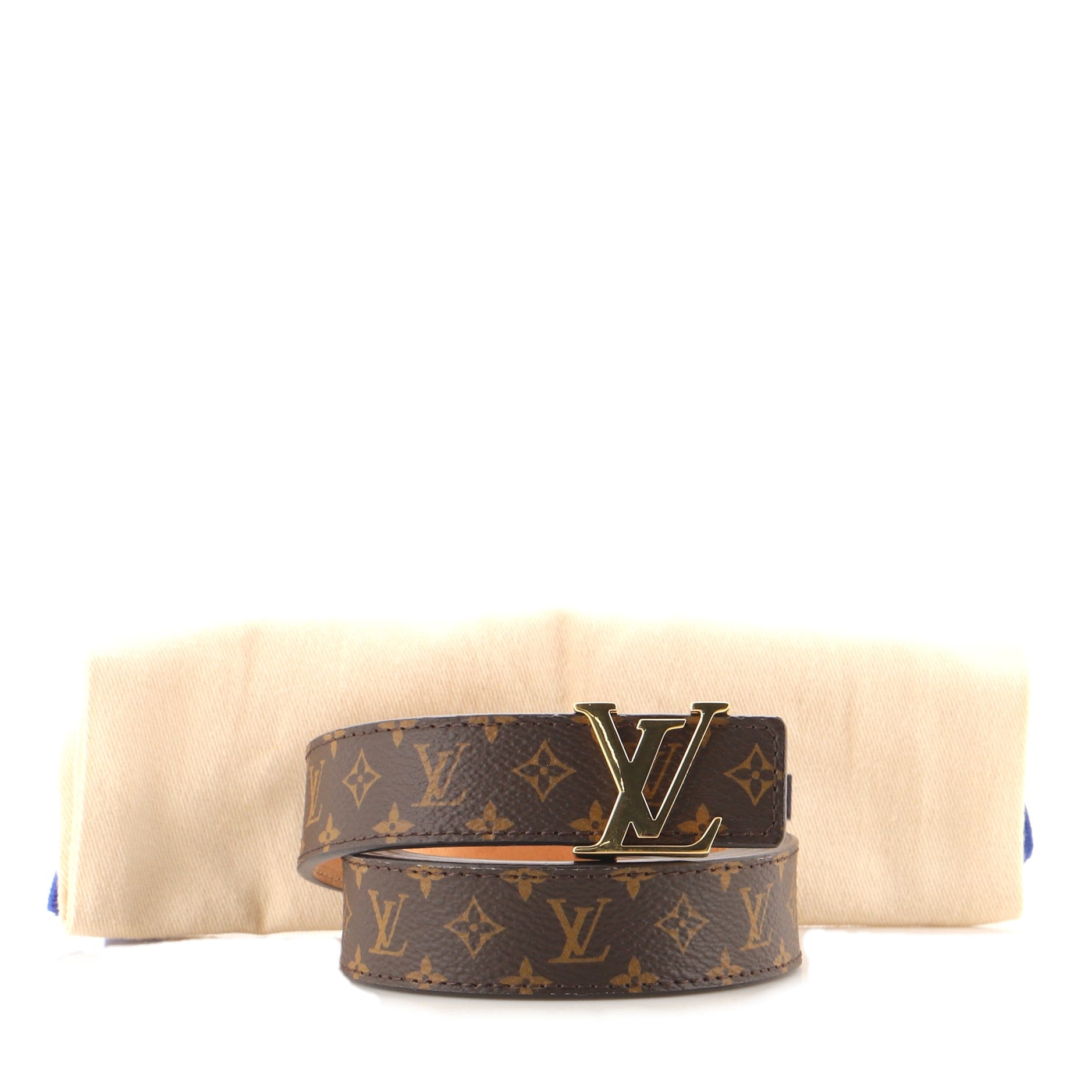 LV Initiales Belt Monogram Canvas Thin 80