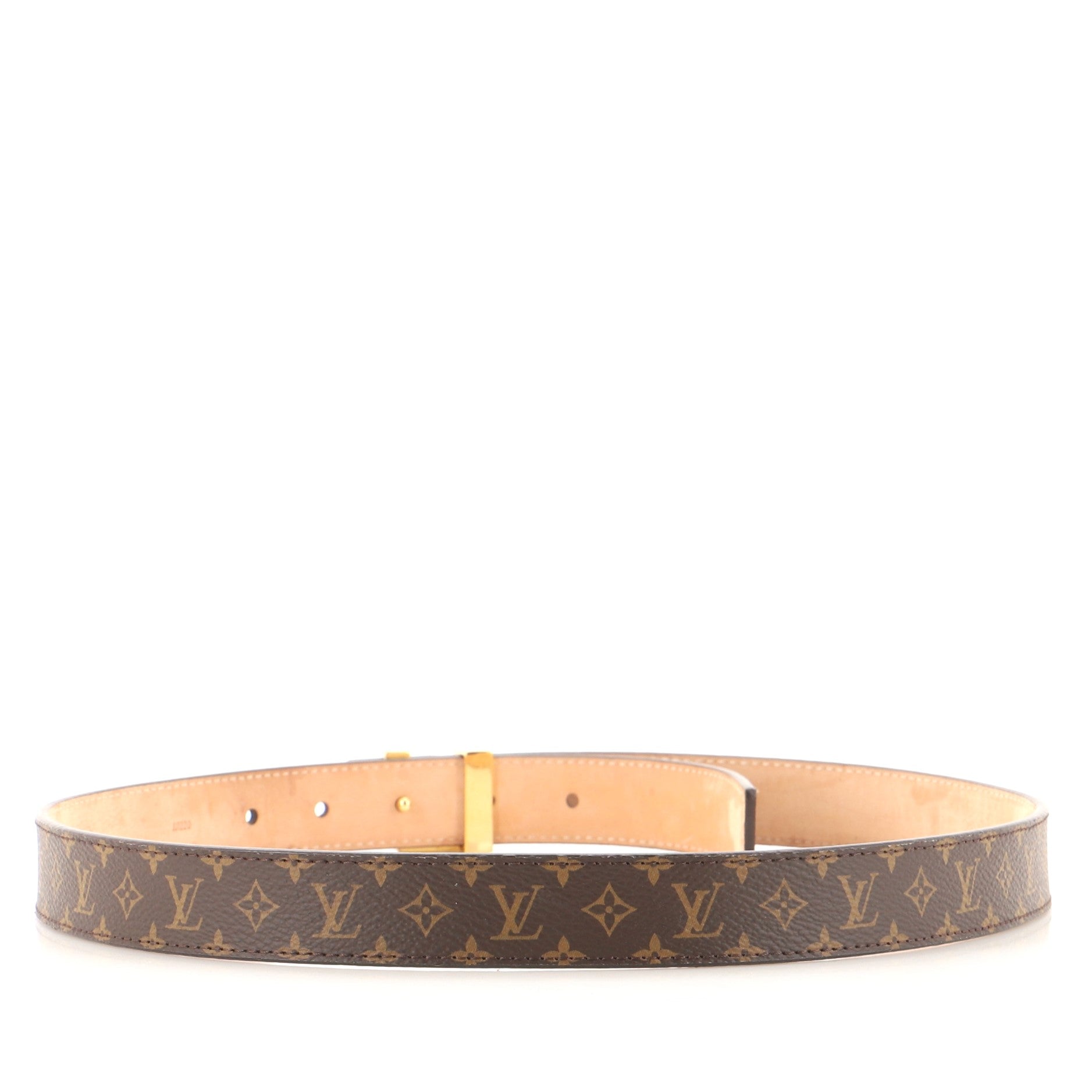 LV Initiales Belt Monogram Canvas Thin 80