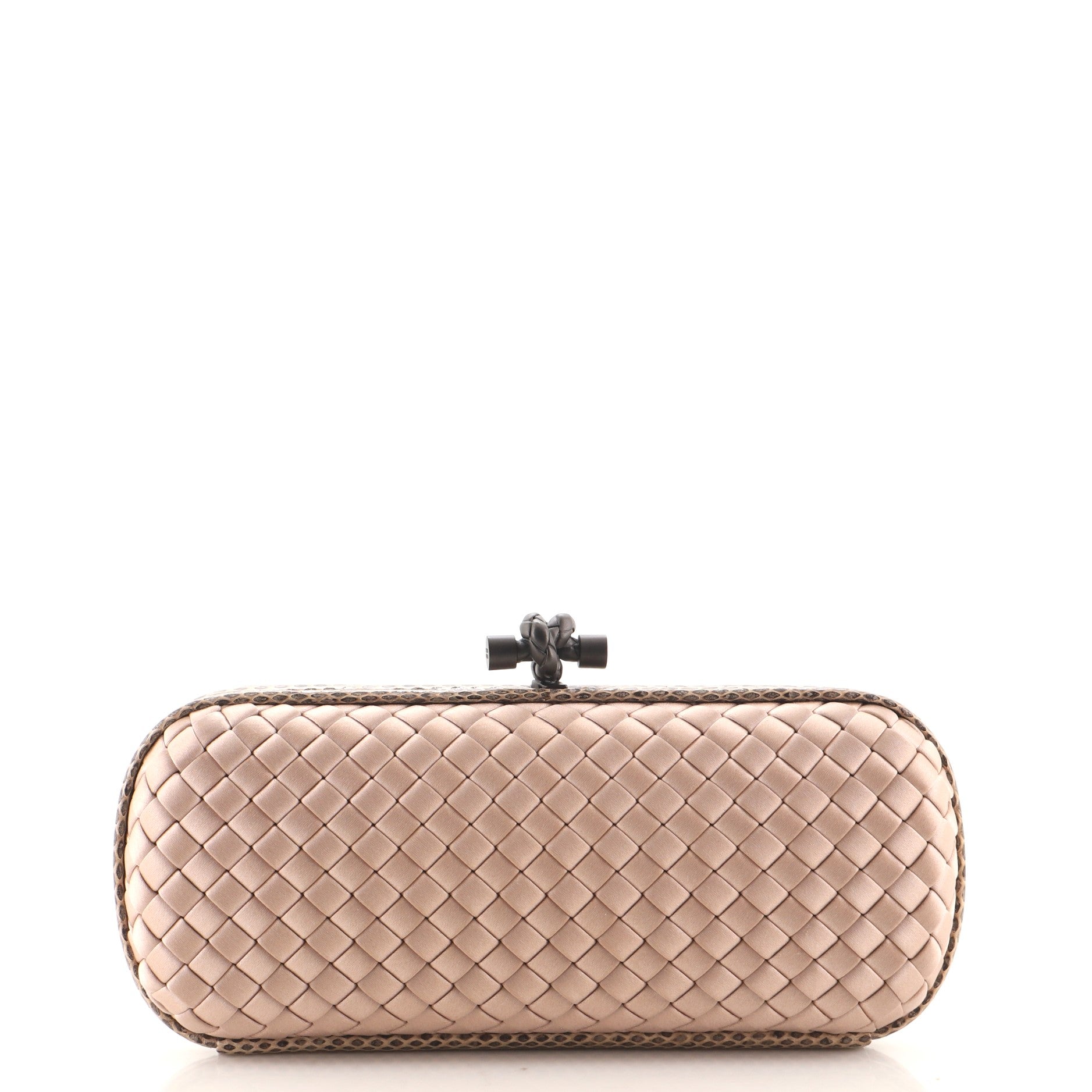 Box Knot Clutch Intrecciato Satin Long