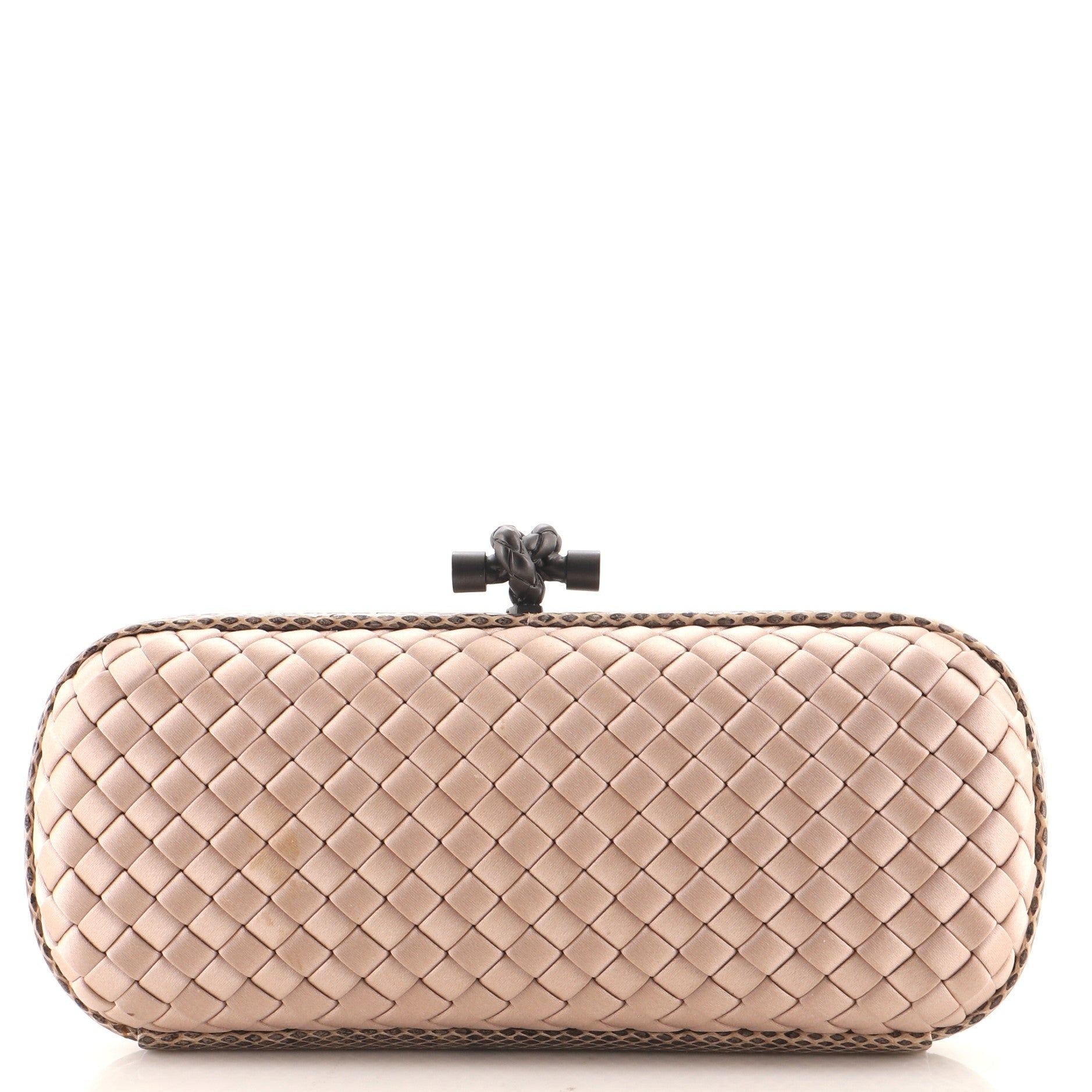 Box Knot Clutch Intrecciato Satin Long