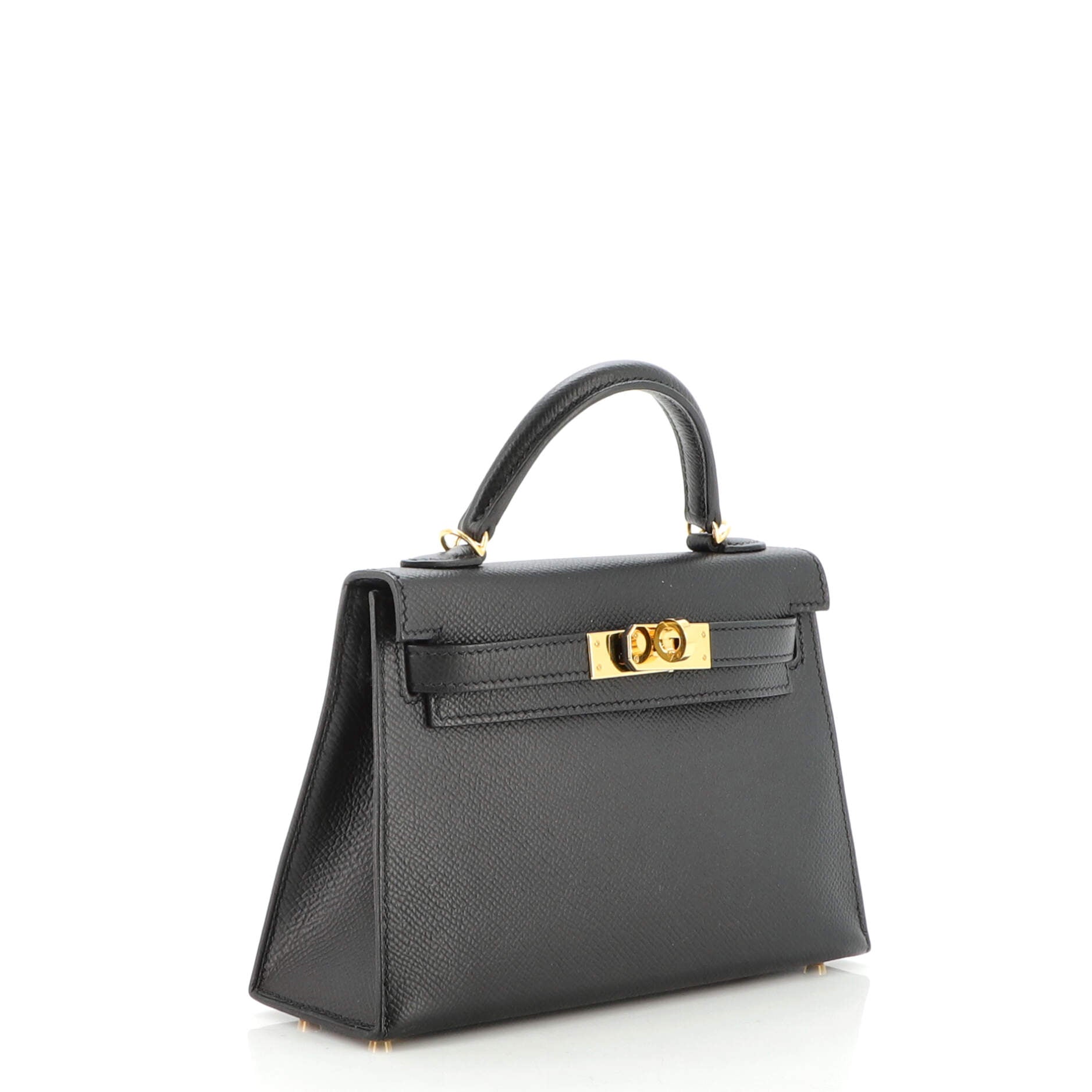 Kelly Mini II Bag Noir Epsom with Gold Hardware 20