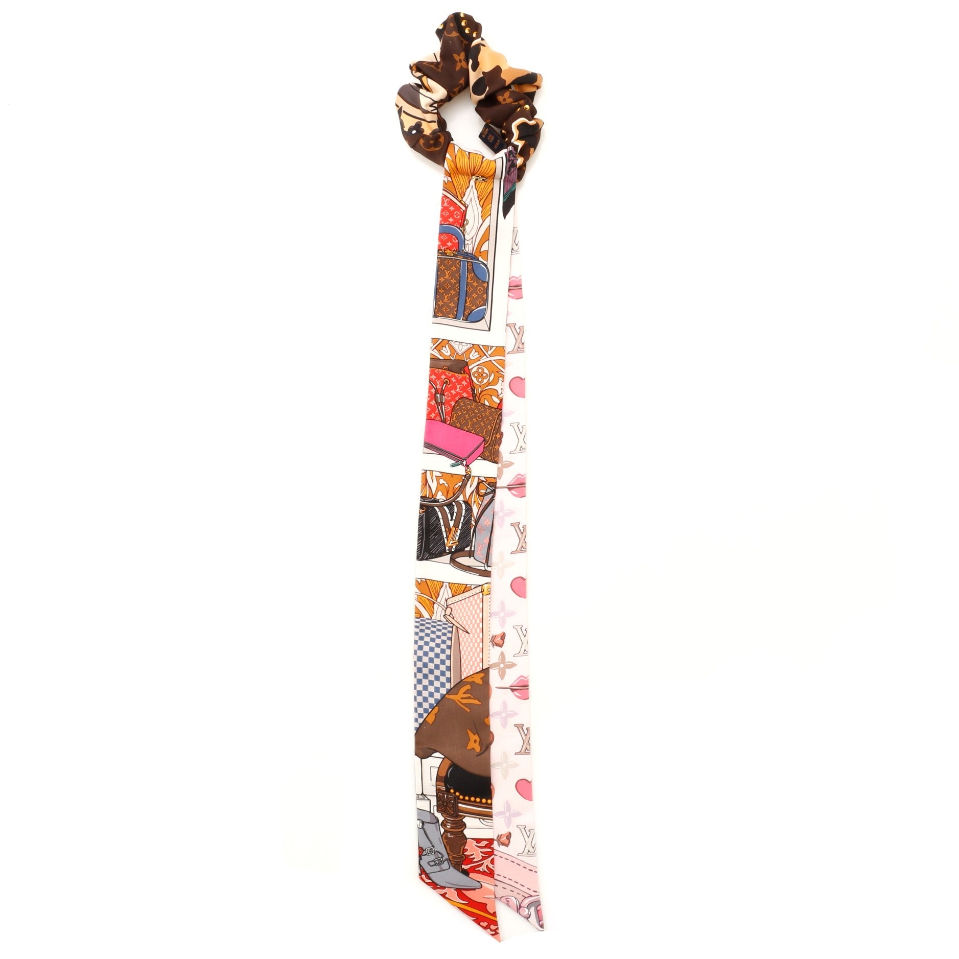 Chouchou Be Mindful Hair Scrunchie Printed Silk XS