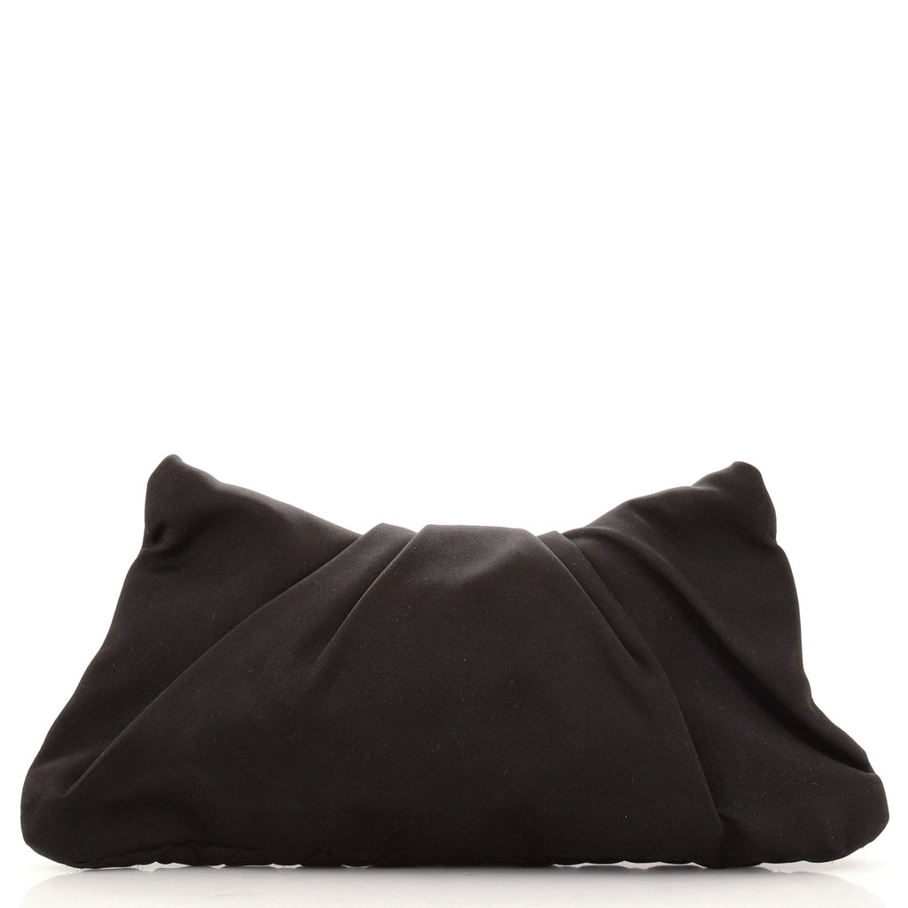 CC Half Moon Clutch Quilted Satin Large