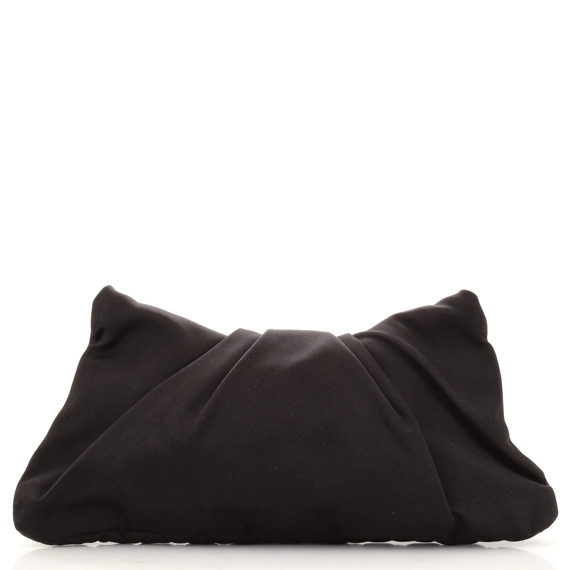 CC Half Moon Clutch Quilted Satin Large